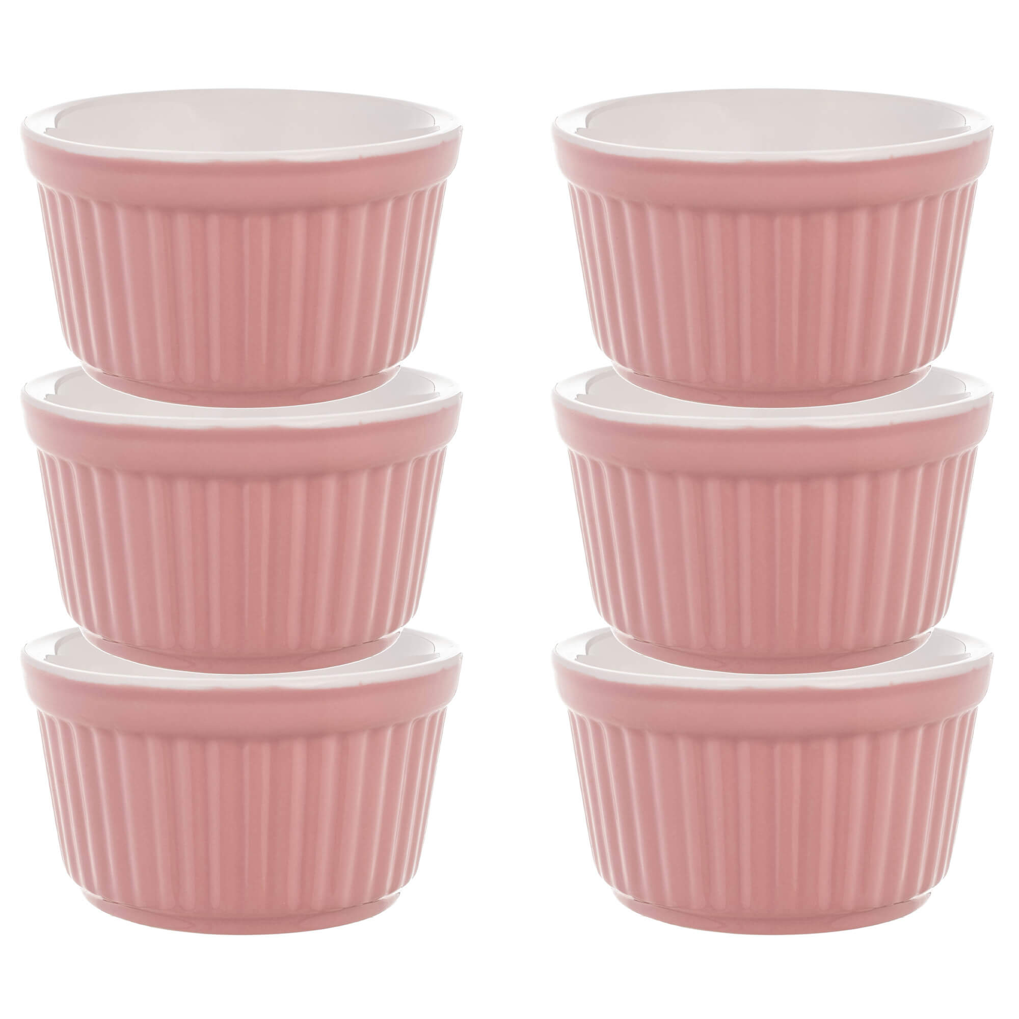 Naczynie ceramiczne do zapiekania Maes 9 x 5 cm różowe 6 szt.