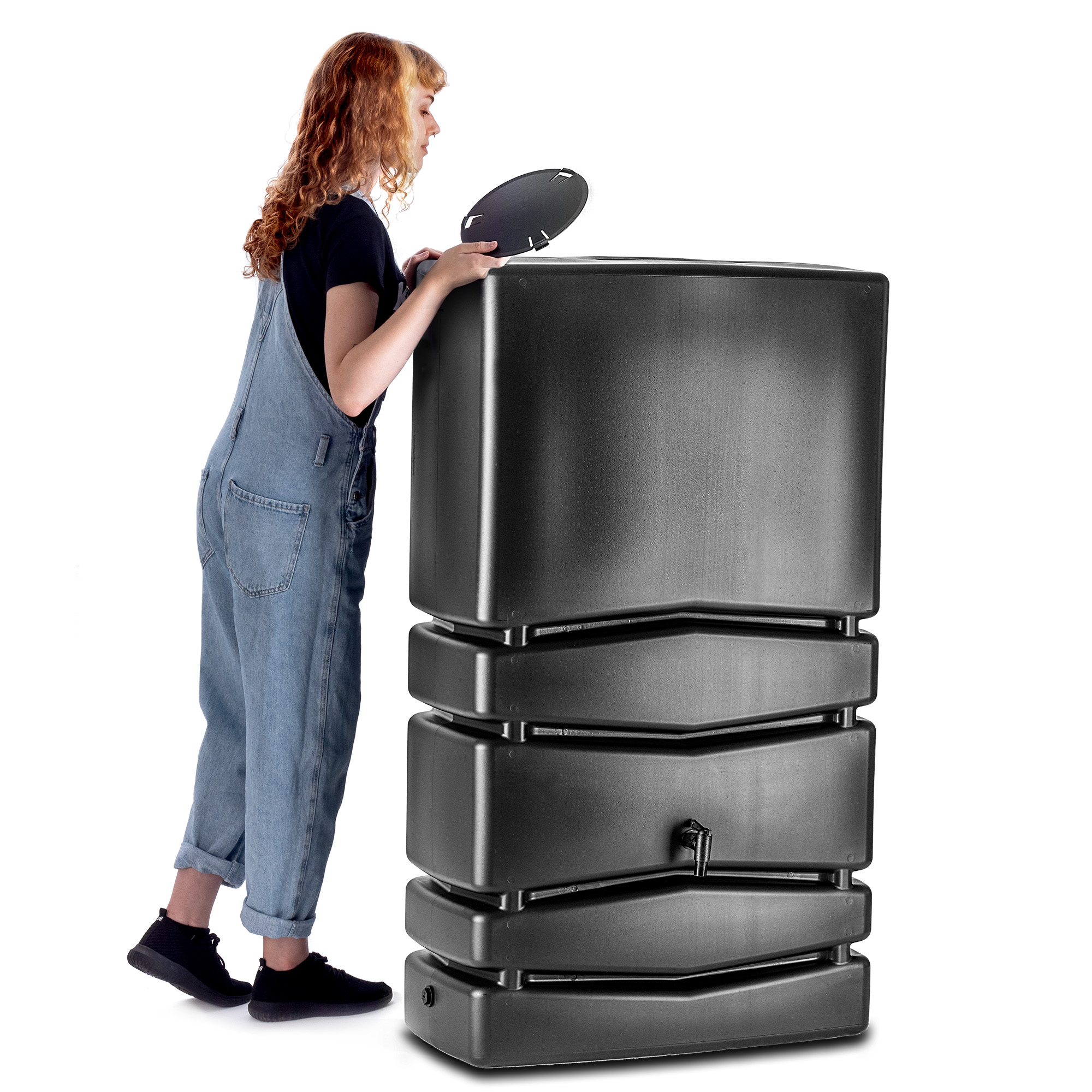 Zbiornik na deszczówkę Asolo 350L + zestaw przyłączeniowy