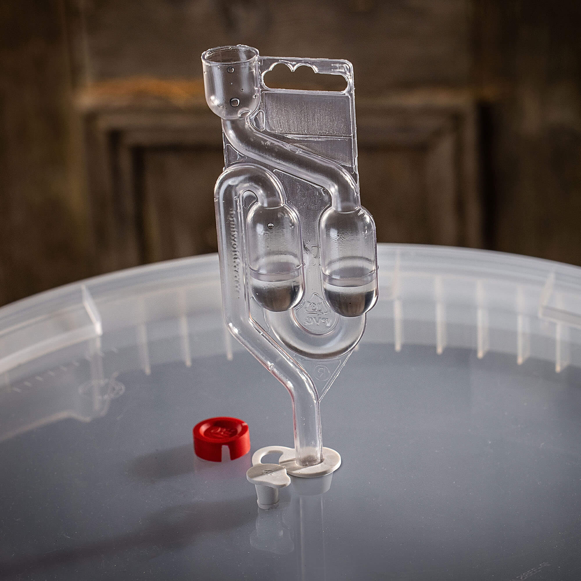 Pojemnik fermentacyjny Acerra z pokrywą 33L transparentny + korek + rurka fermentacyjna