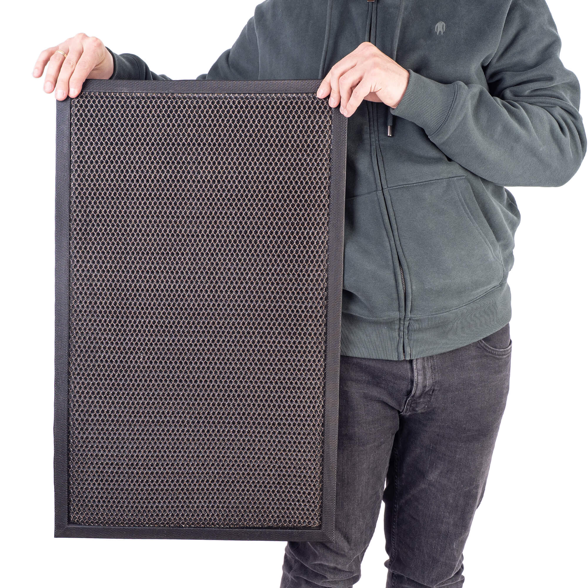 Wycieraczka pod drzwi Feyt 75 x 45 cm brązowa