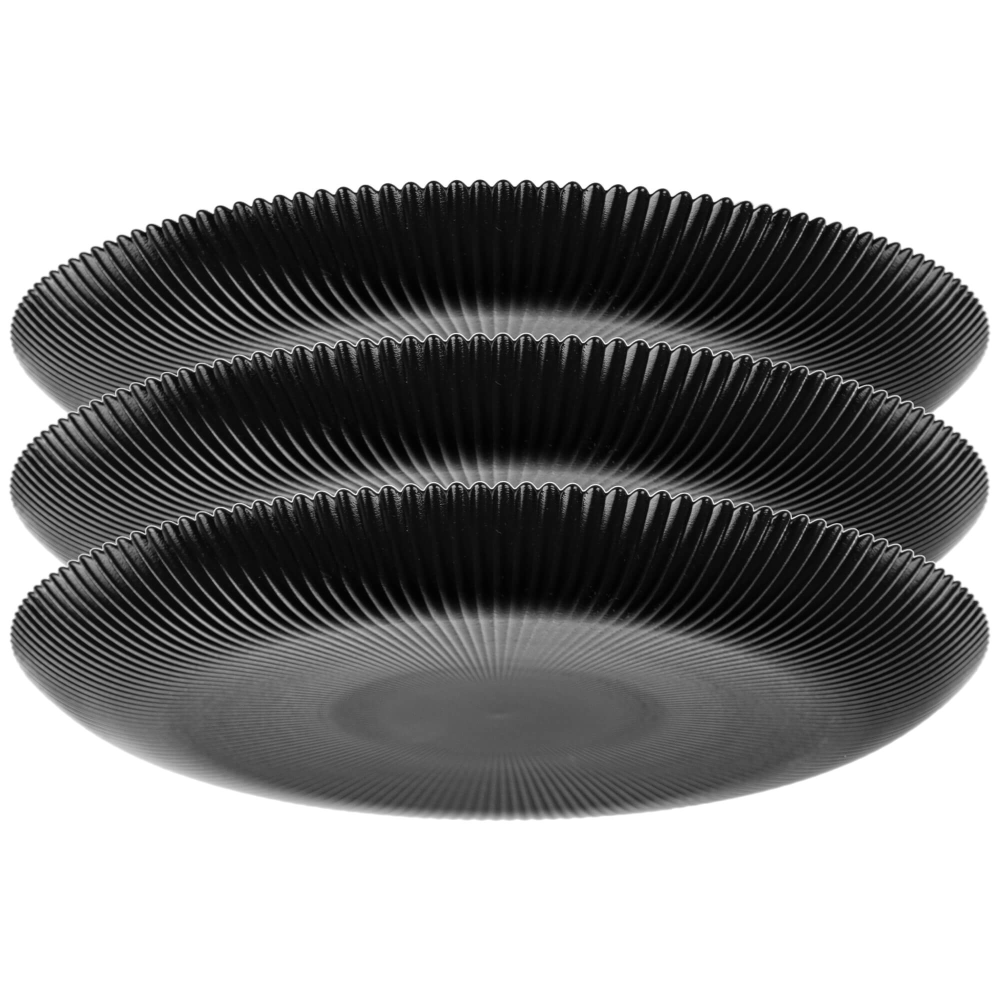 Talerz płytki Regno 26.5 cm czarny 3 szt.