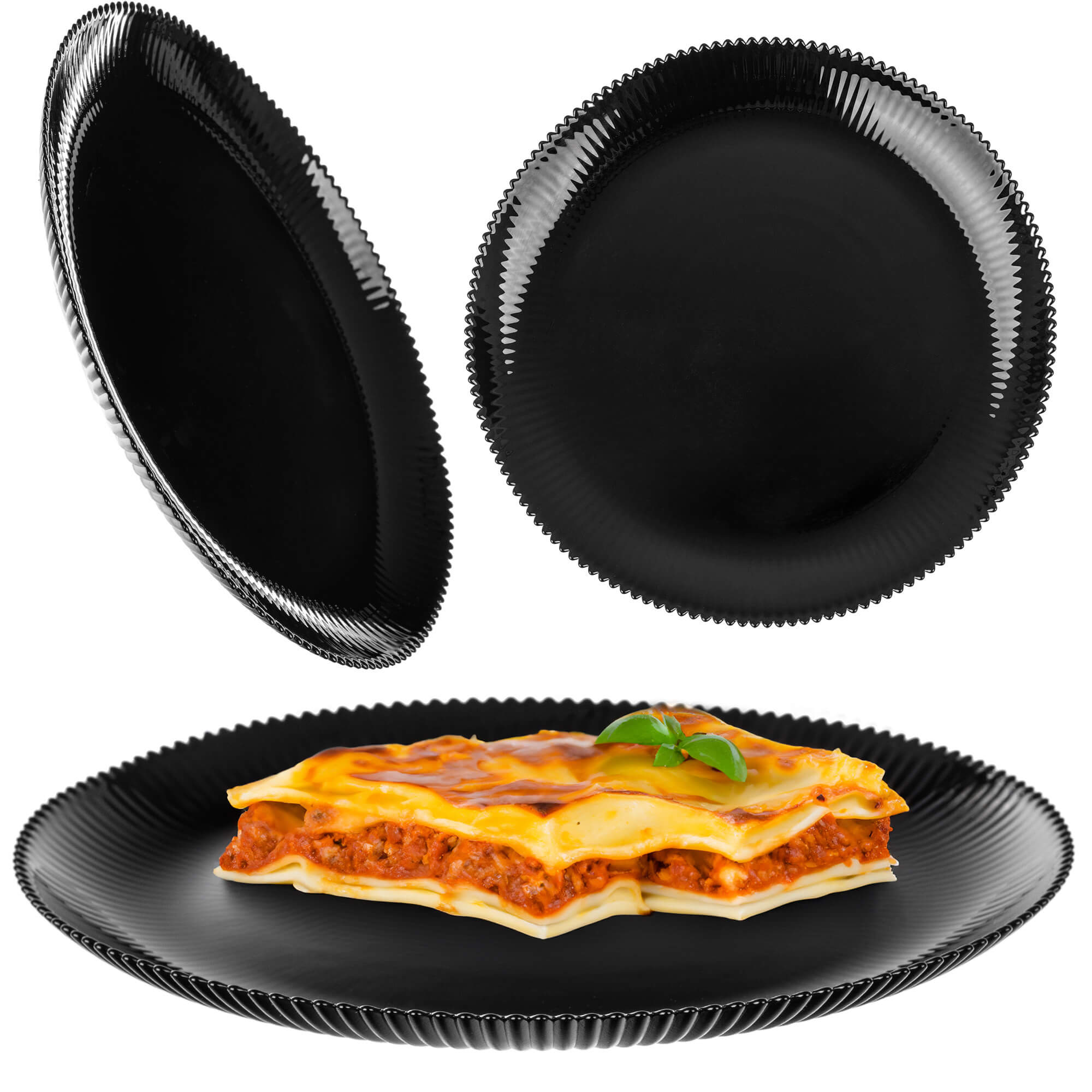 Talerz płytki Regno 26.5 cm czarny 1 szt.