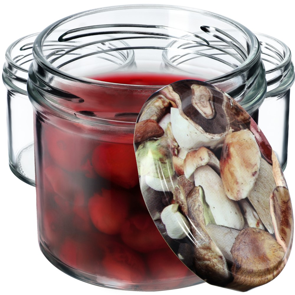 Słoiki Vigo 140ml 10szt 66mm + wieczko "Grzyby"