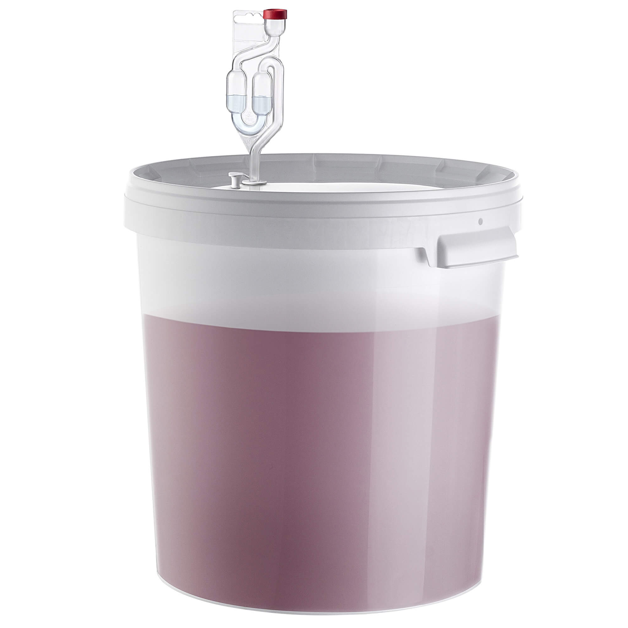 Pojemnik fermentacyjny Acerra z pokrywą 33L biały + korek + rurka fermentacyjna