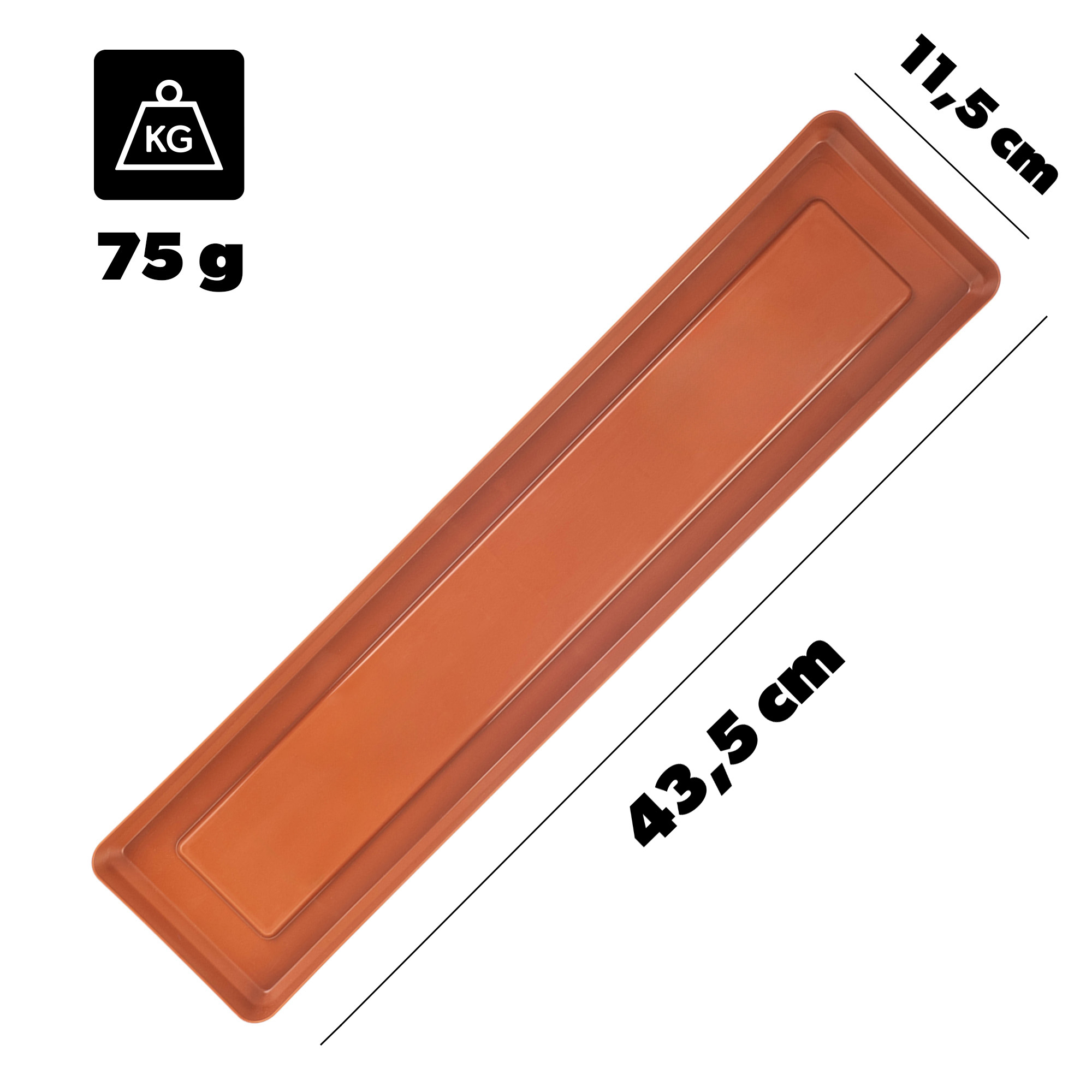 Podstawka pod skrzynkę Paulin 50cm terrakota