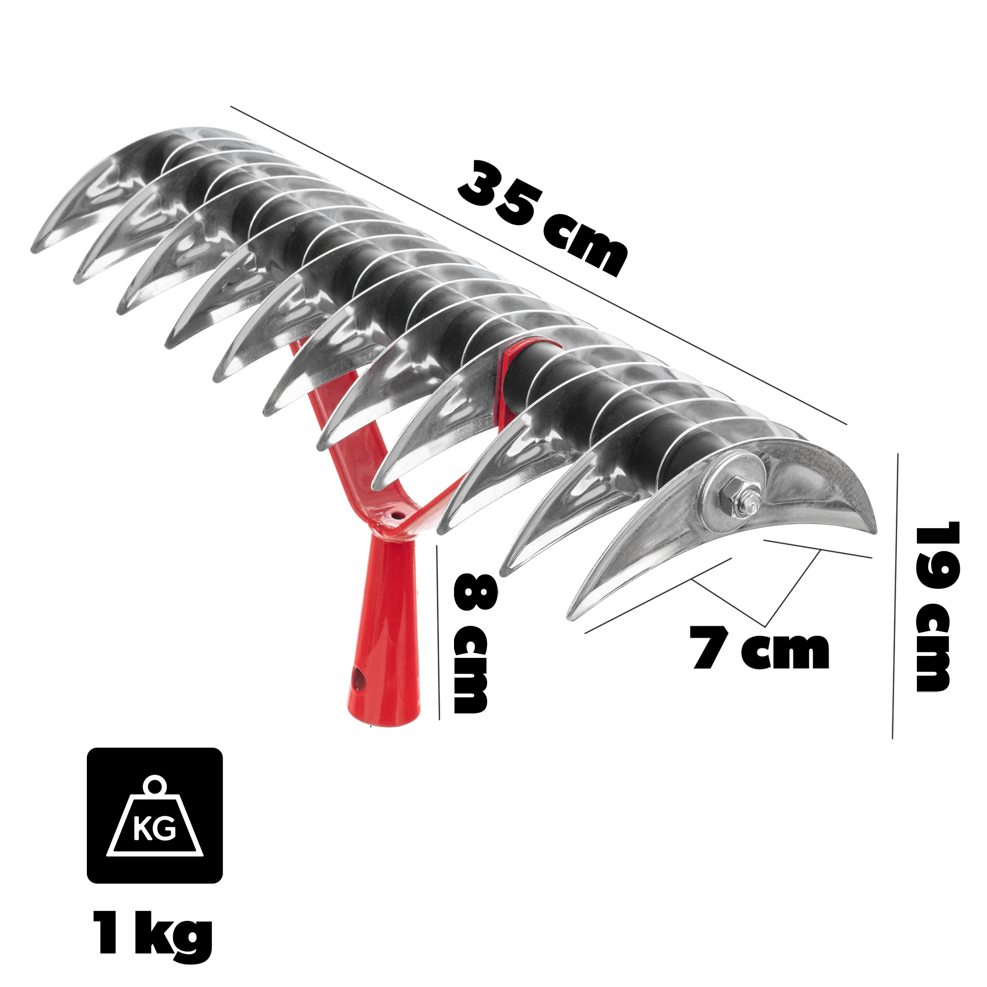 Aerator dwustronny Strand 36 x 14 cm, srebrny