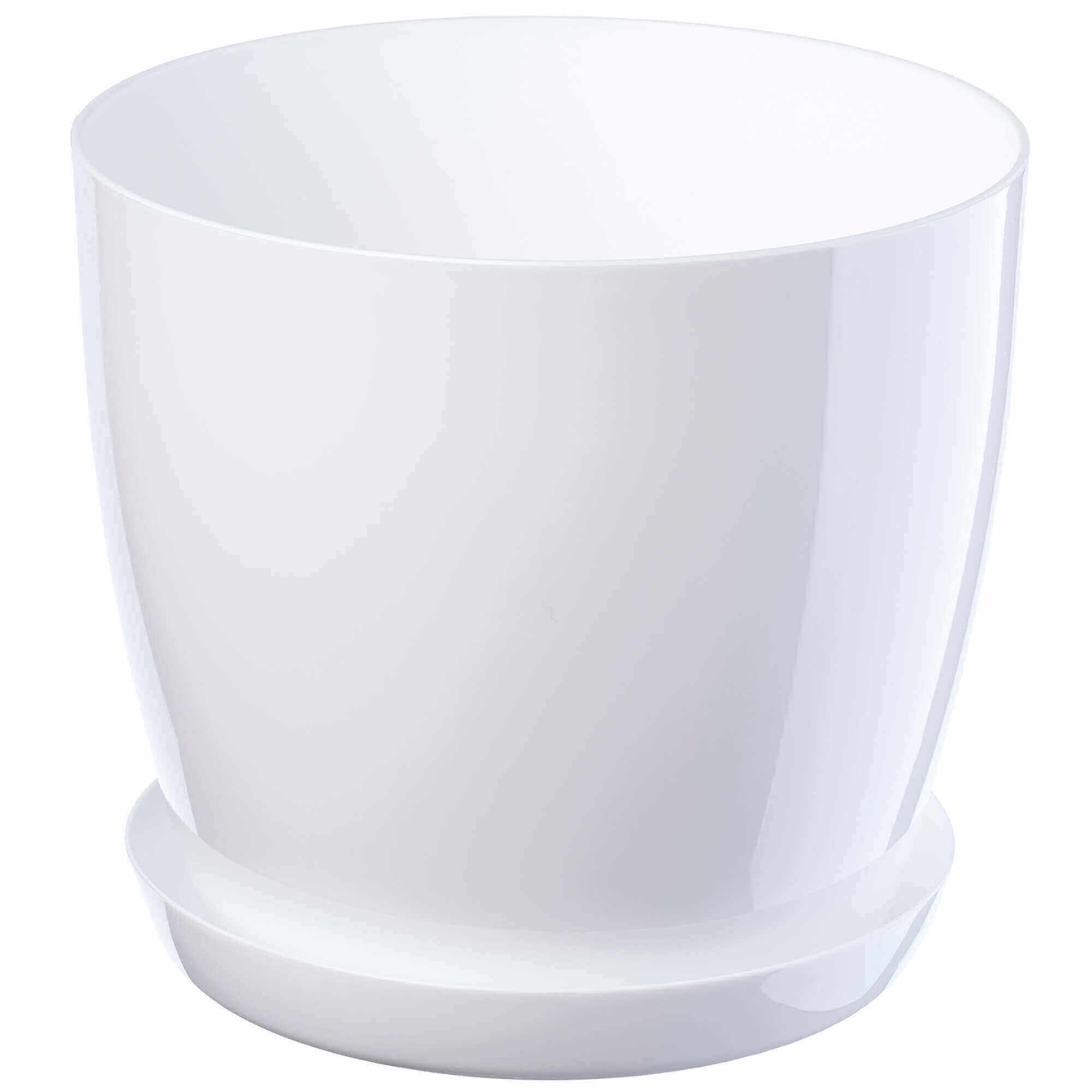 Doniczka Agen z podstawką 14 cm, biała