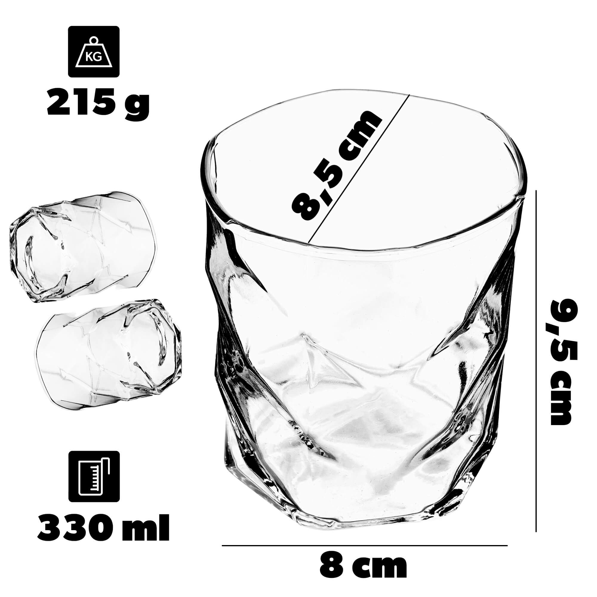 Szklanka do drinków i napojów Vieste 330 ml 2 szt.