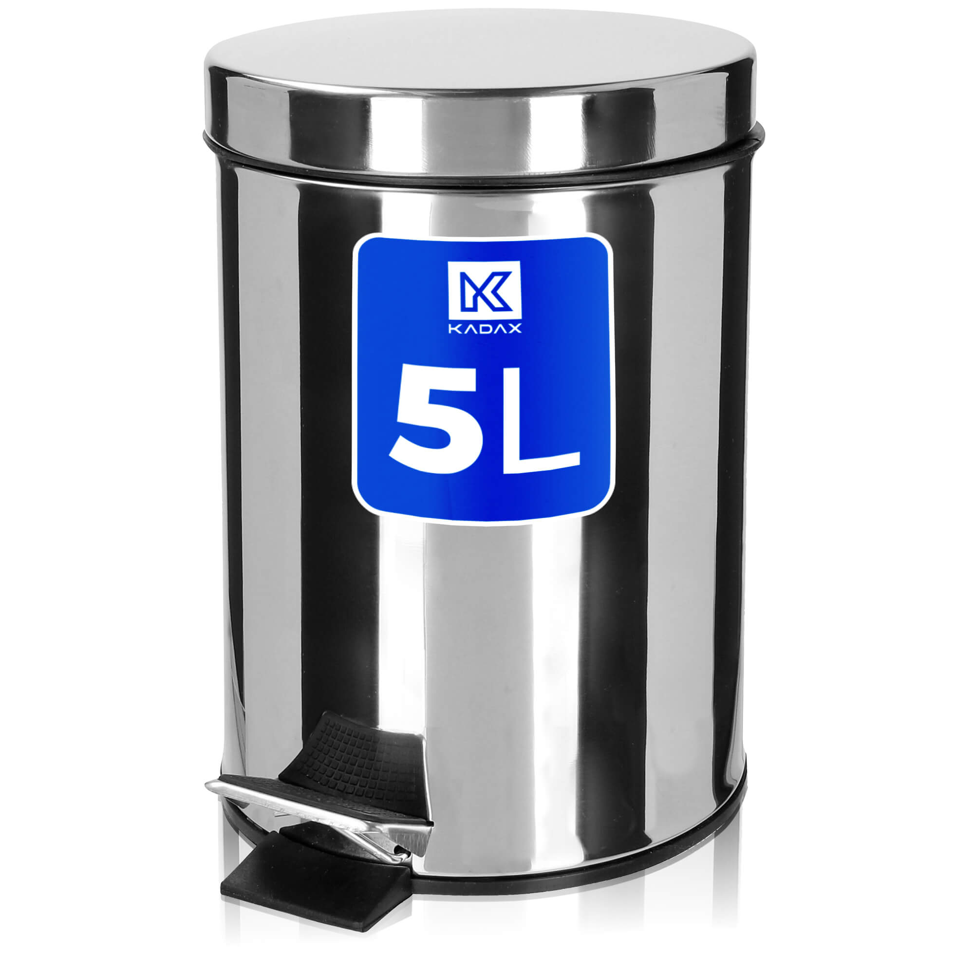 Stalowy kosz na śmieci otwierany na pedał 5L