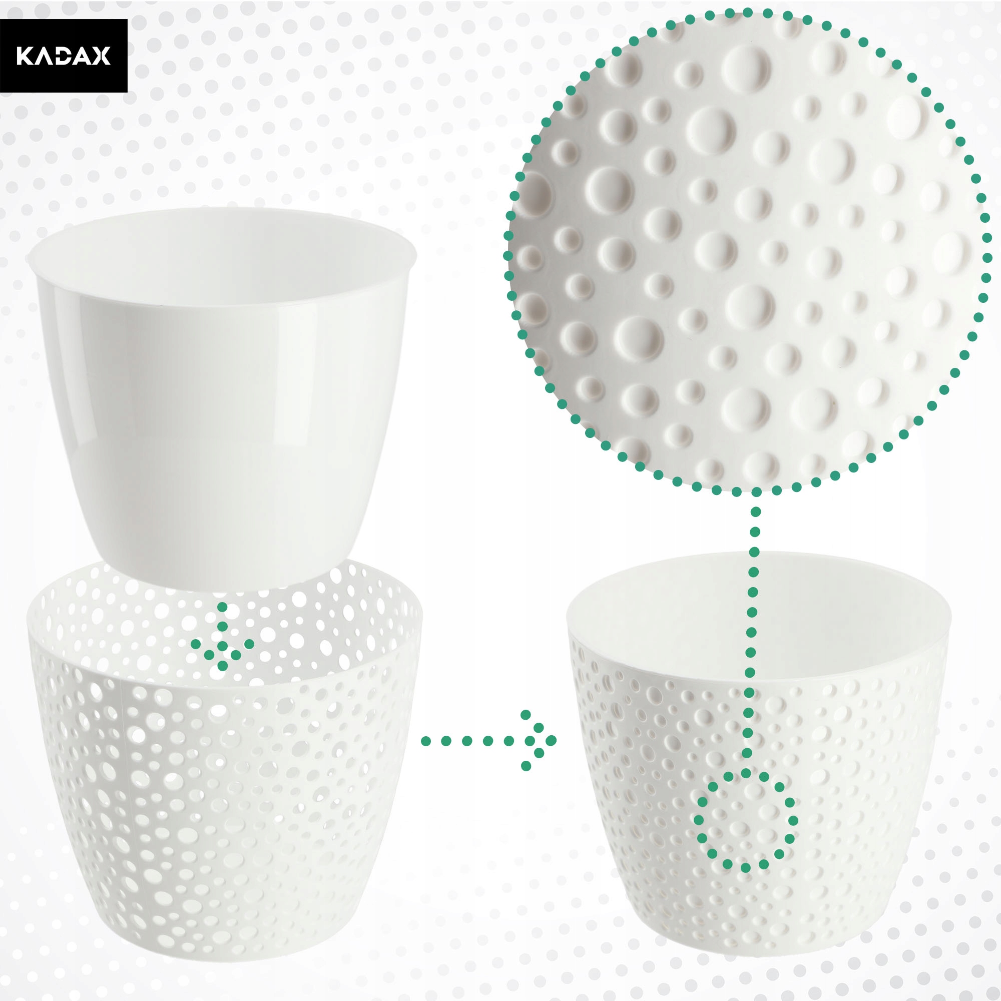 Doniczka na kwiaty Casini 17 cm, biała