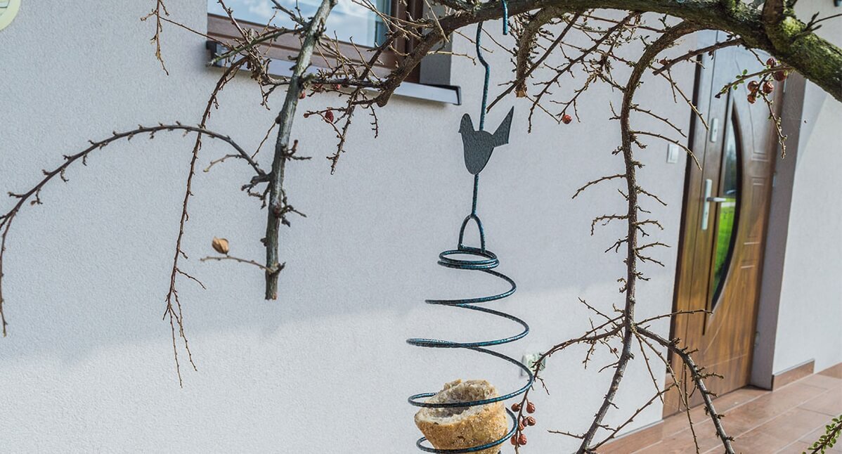 Karmnik dla ptaków 32 x 9 cm, sprężynka