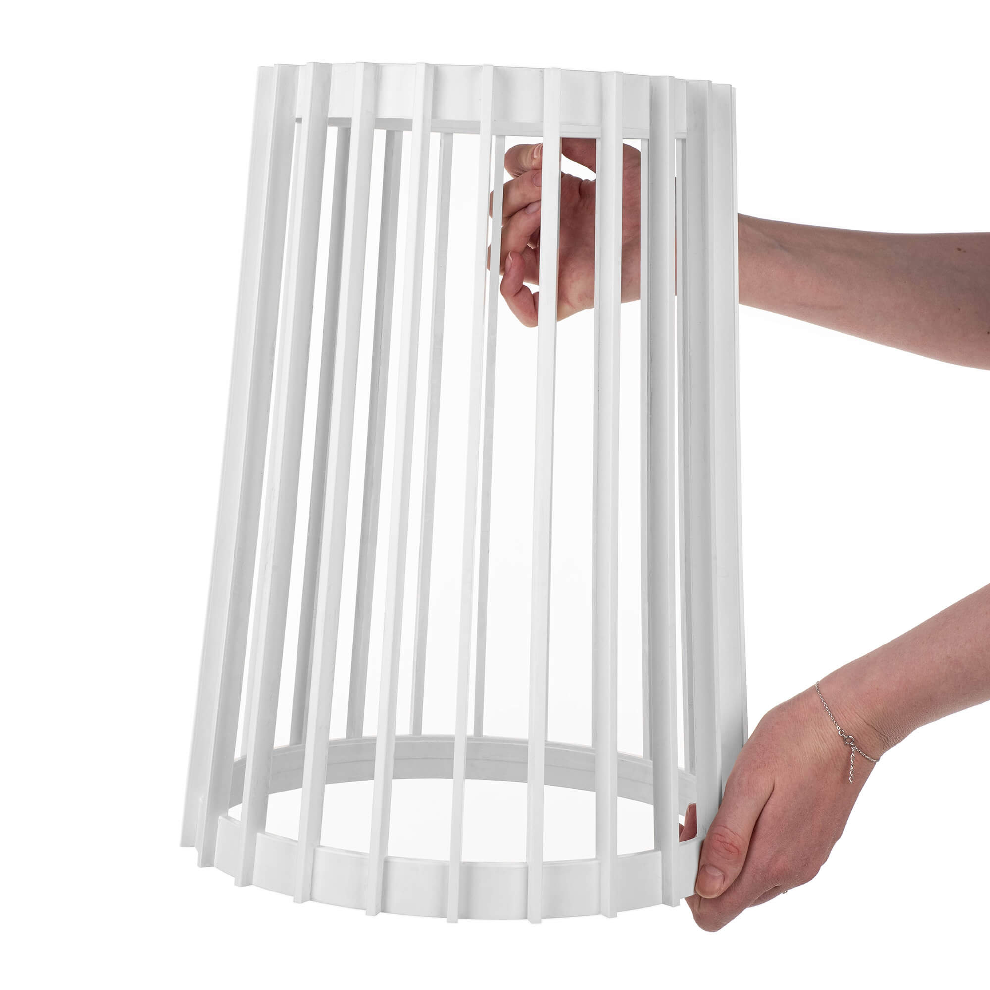 Kwietnik dwustronny Aytre 54 cm biały