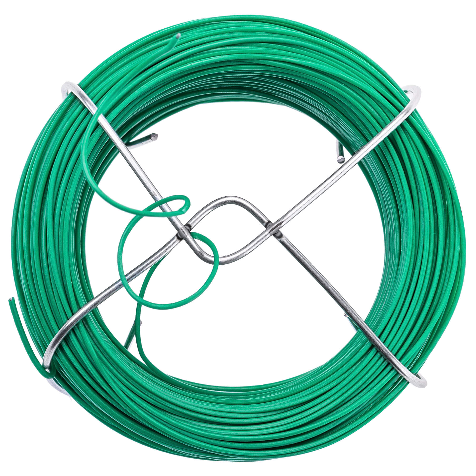 Drut ogrodniczy pokryty PVC Brion 50 m zielony 4 szt.