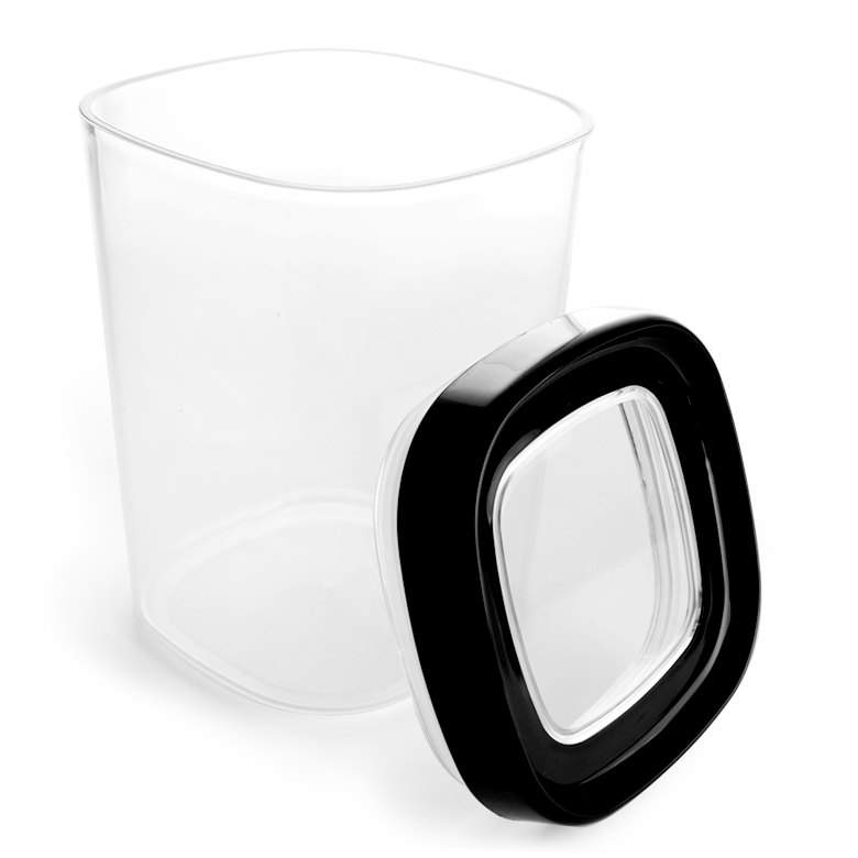 Pojemnik kwadratowy Duna 1L, czarny