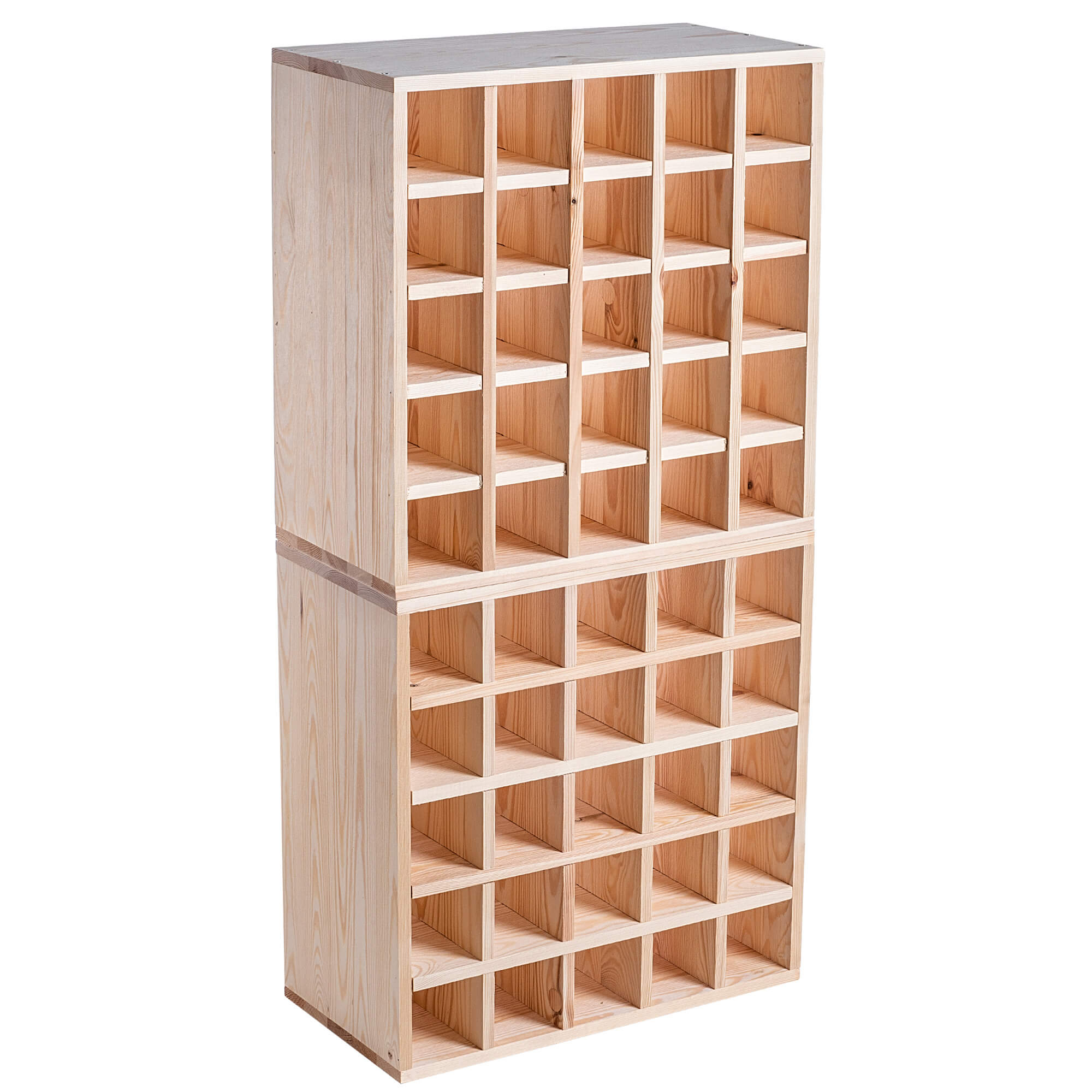 Regał na wino Loreo szachownica drewniany jasny brąz 2szt