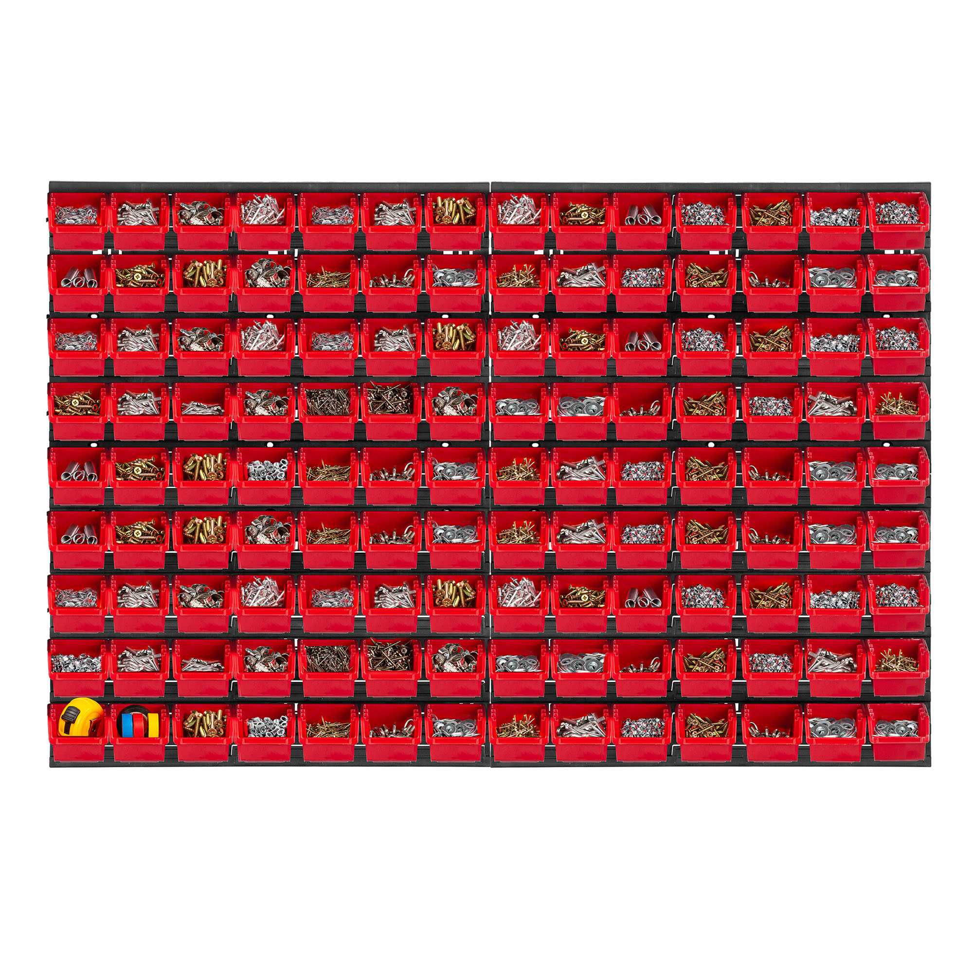 Tablica warsztatowa Lokke 140 elementów 116 x 78 cm, czerwona