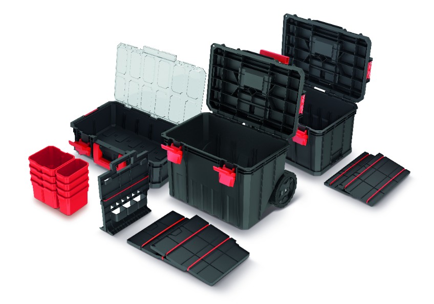 KISTENBERG Zestaw Skrzyń narzędziowych Modular Solution 4w1 B - KMSS553585B - czarny