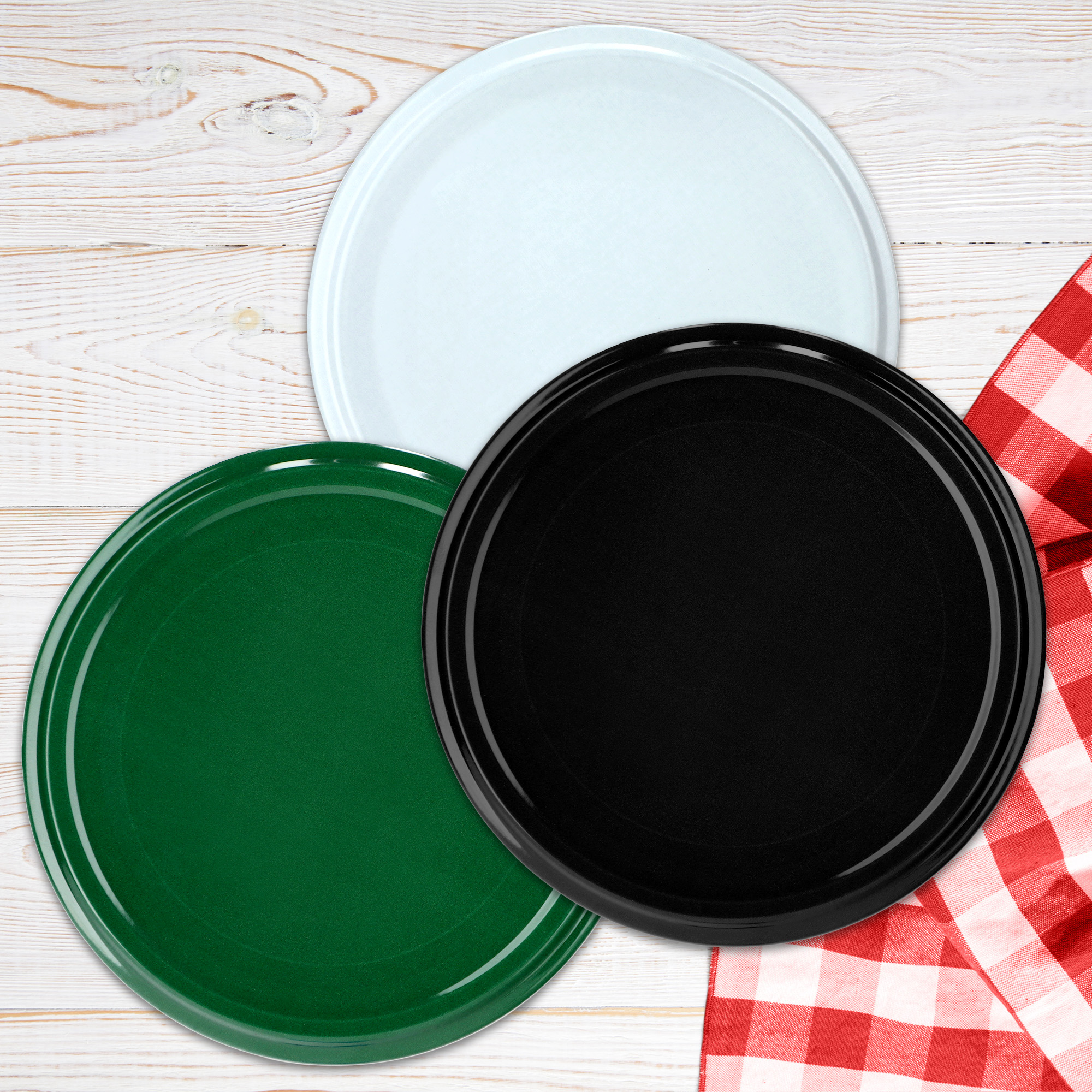 Metalowe wieczka do słoików Sturko 50szt fi 89mm czarne