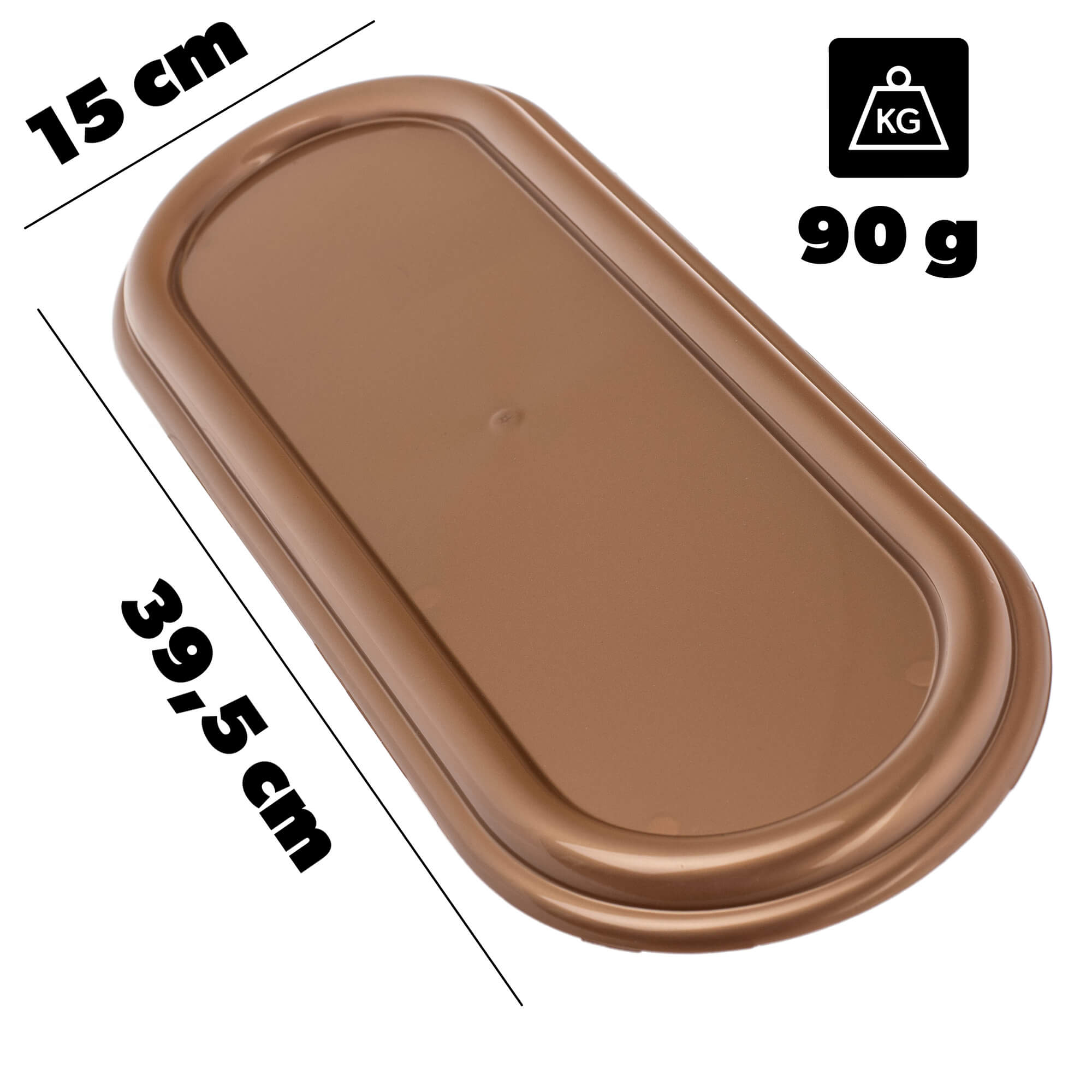 Zniczówka owalna 40 x 16 cm, złota