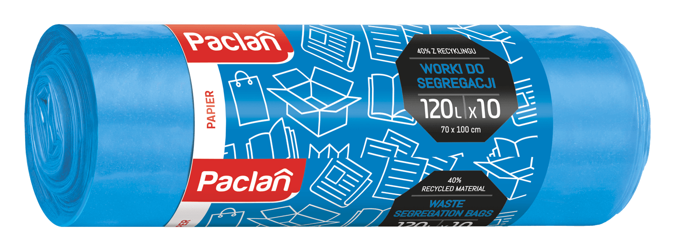 Paclan Worki do segregacji 120L niebieskie 10 szt.
