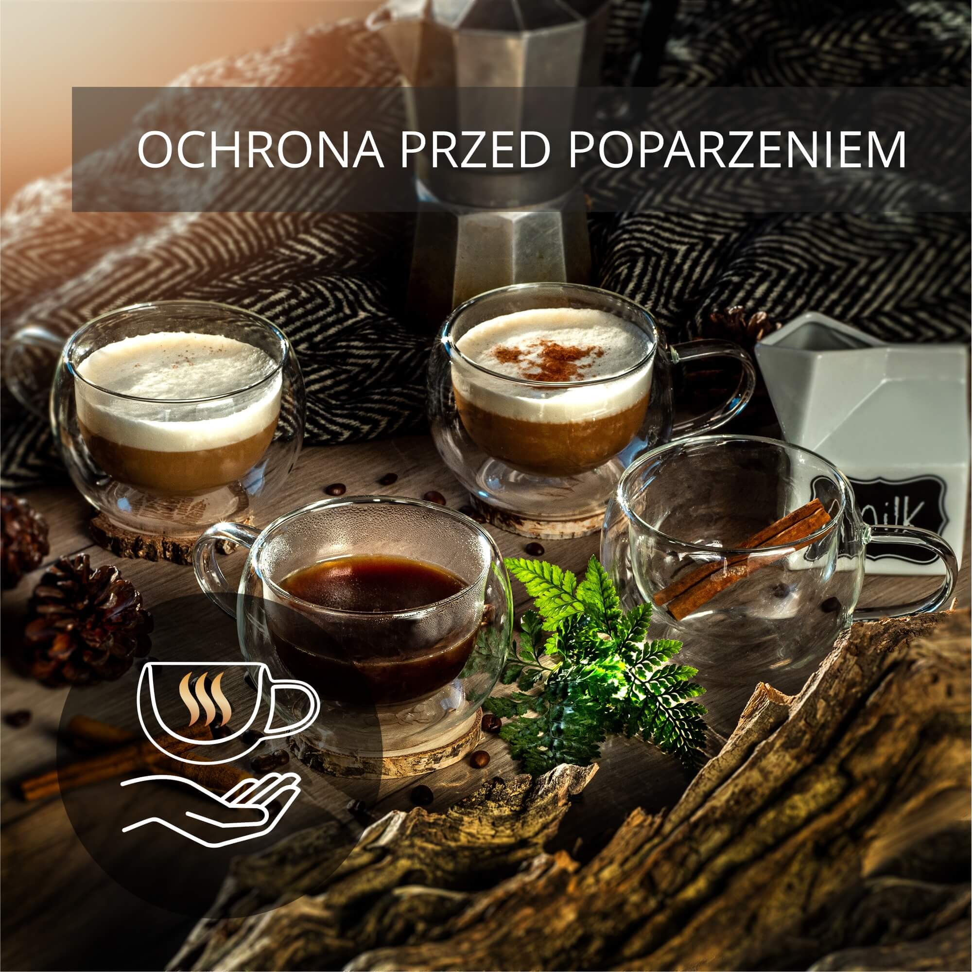 Filiżanki termiczne z podwójną ścianką Forli 280 ml, 4 szt.