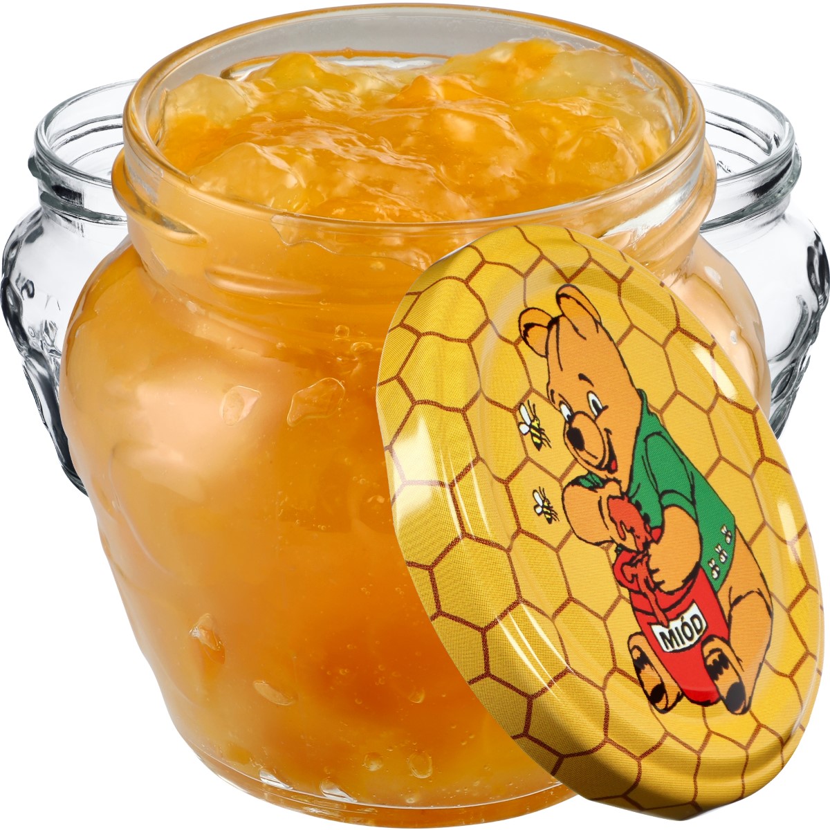 Słoiki Kemi 200ml 50szt 66mm + wieczka "Miód"