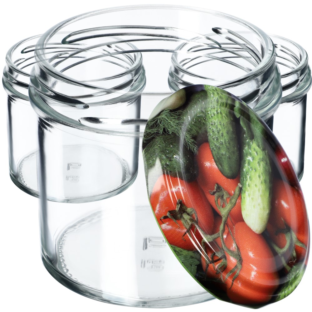 Słoiki Vigo 140ml 20szt 66mm + wieczko "Warzywa"