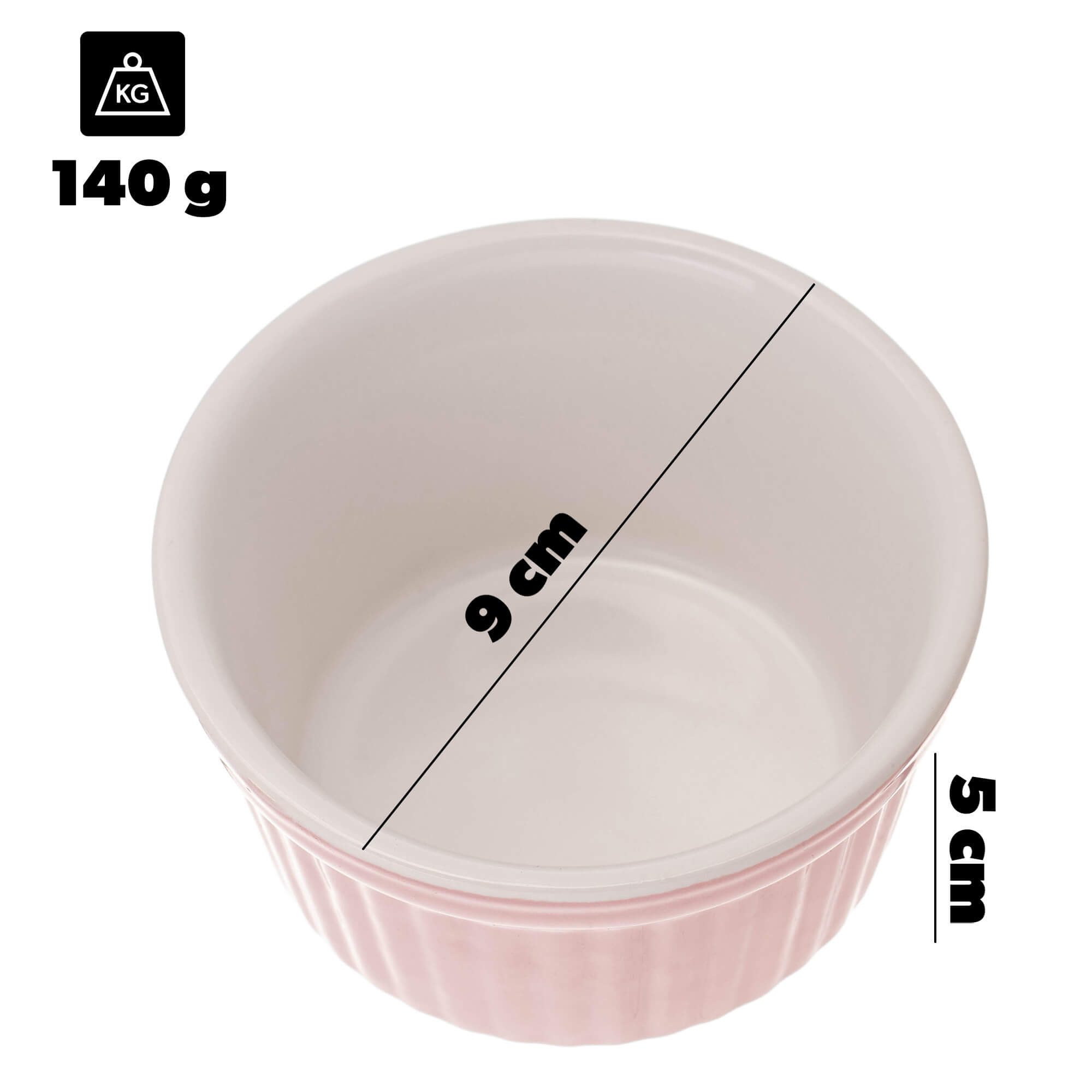 Naczynie ceramiczne do zapiekania Maes 9 x 5 cm różowe 1 szt.