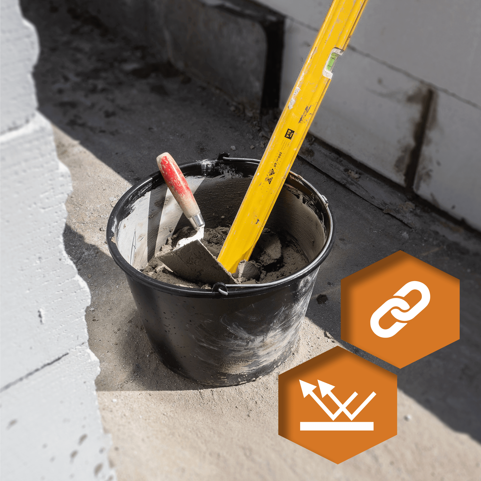 Wiadro budowlane Bado 5L, czarne 15 szt.