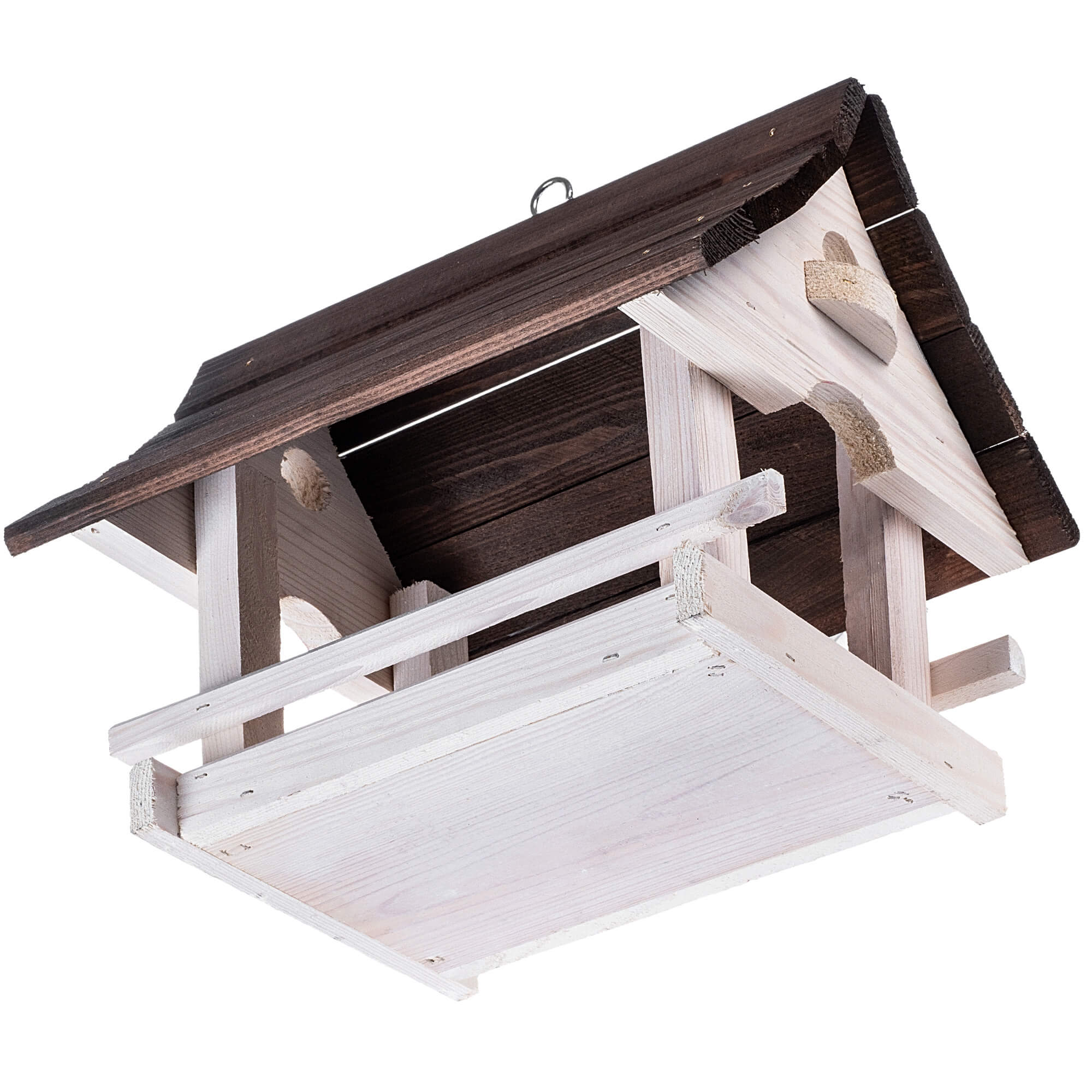 Karmnik dla ptaków Arbis domek 30 x 25 cm biało-brązowy