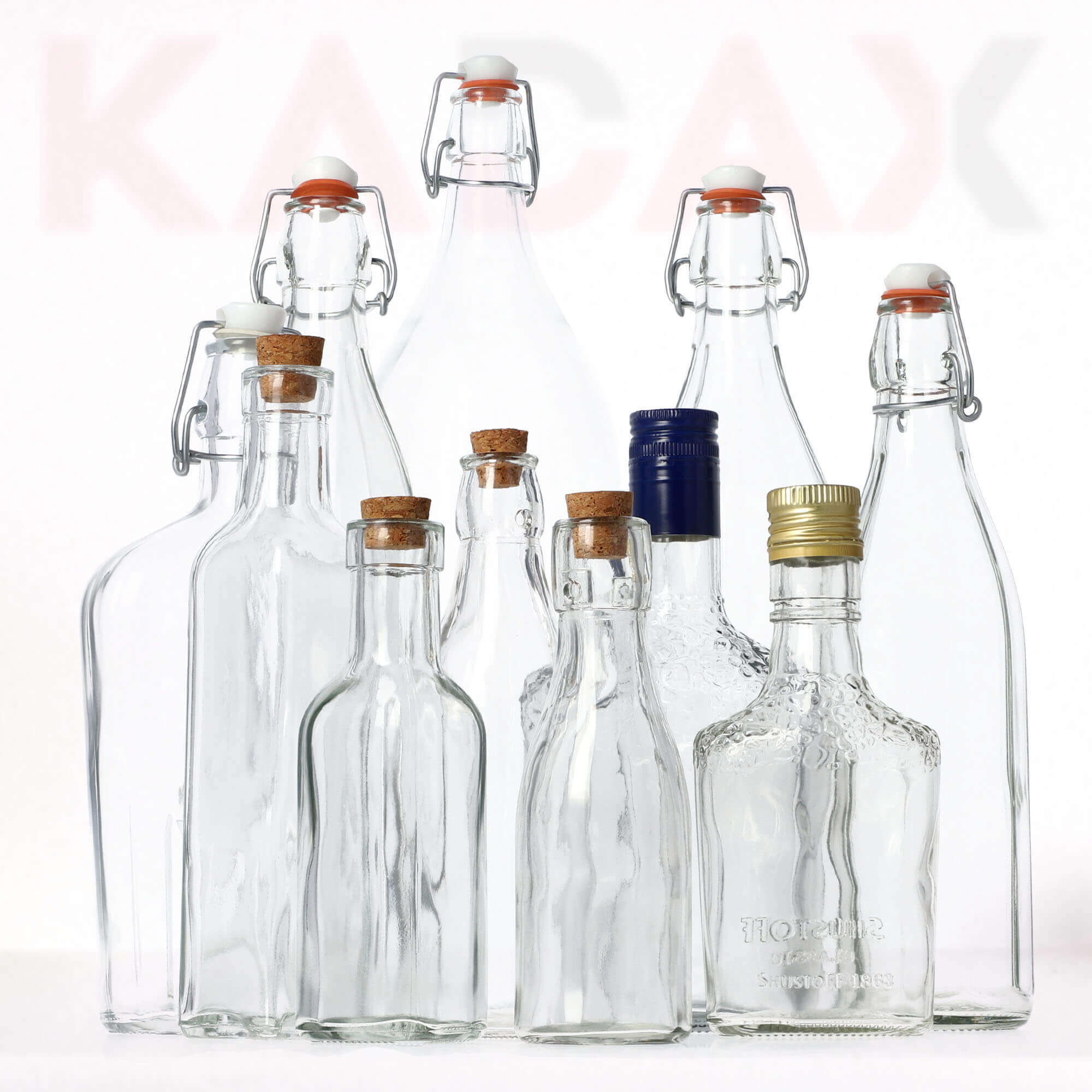 Szklana butelka z korkiem Tore 1000 ml, 3 szt.