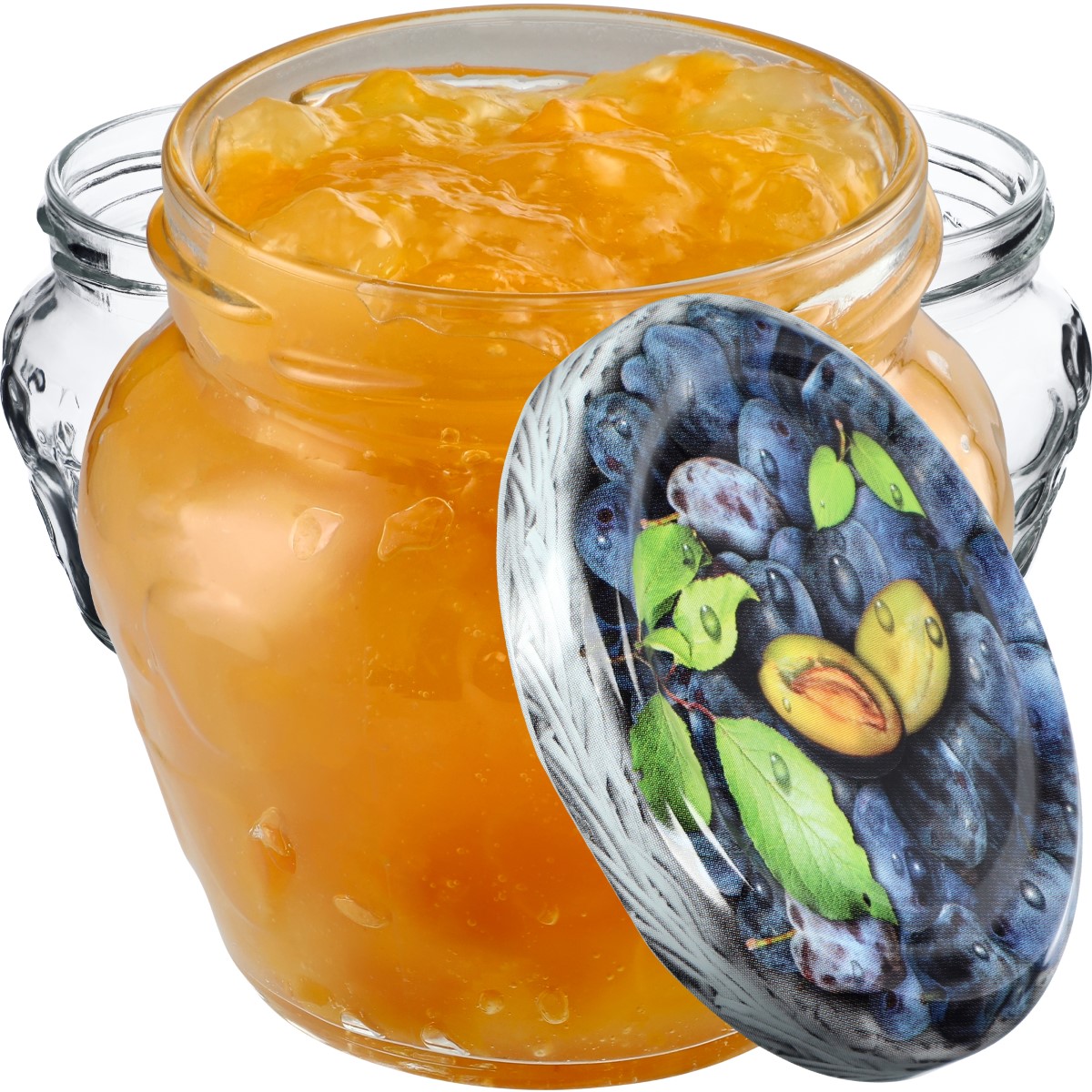 Słoiki Kemi 200ml 50szt 66mm + wieczka "Śliwki"