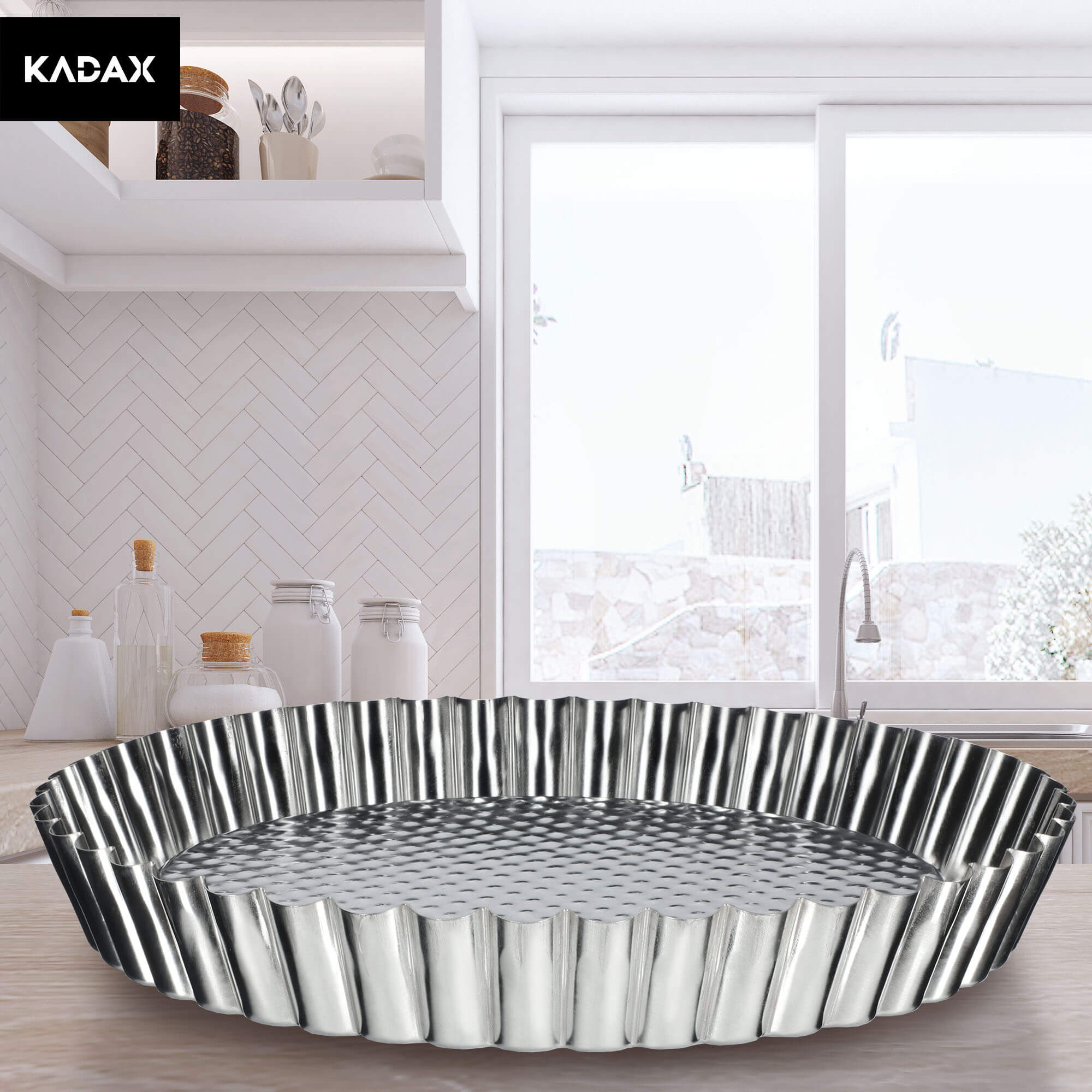 Forma karbowana do pieczenia tarty 22 x 3 cm