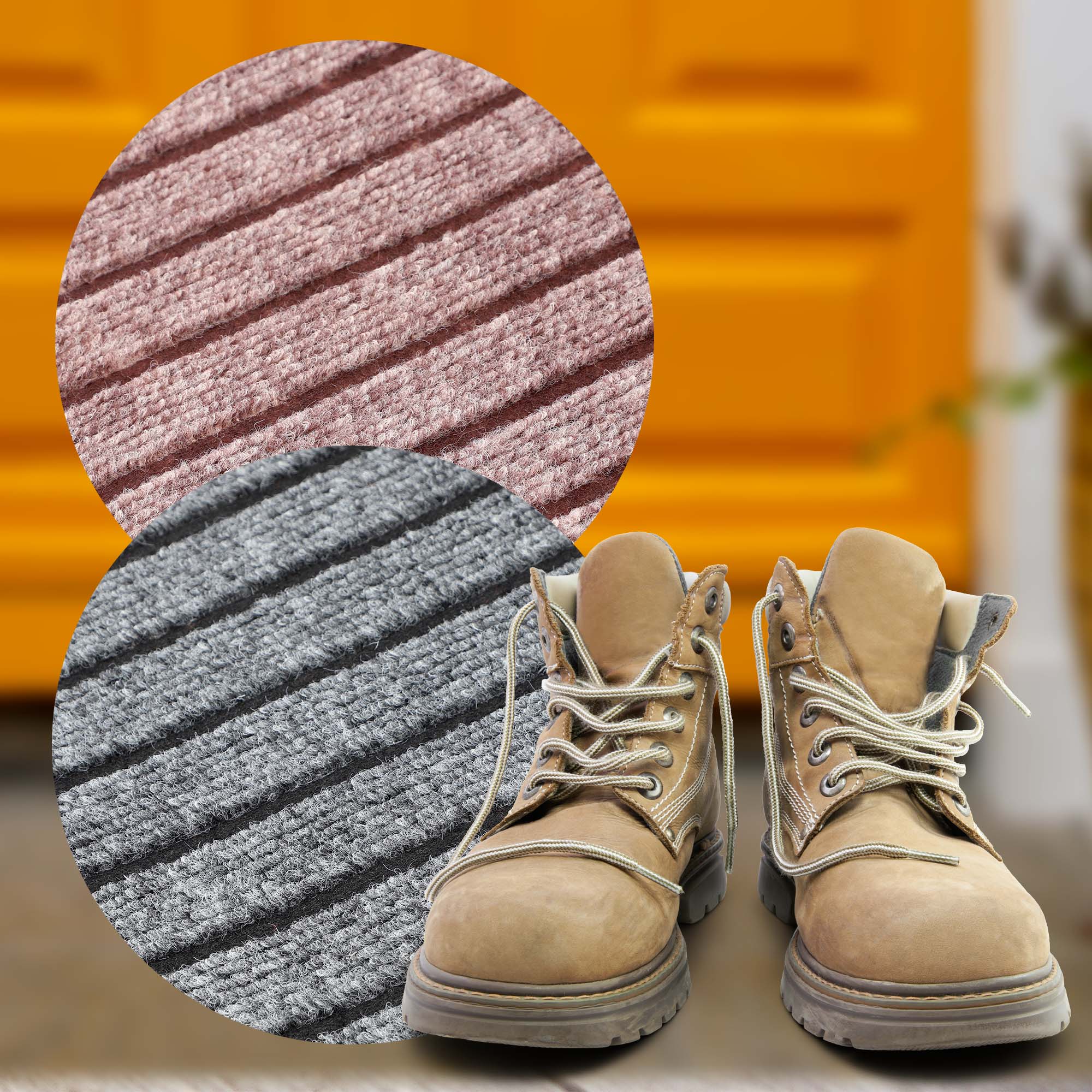 Wycieraczka pod drzwi Reterre 60x40 cm brązowa