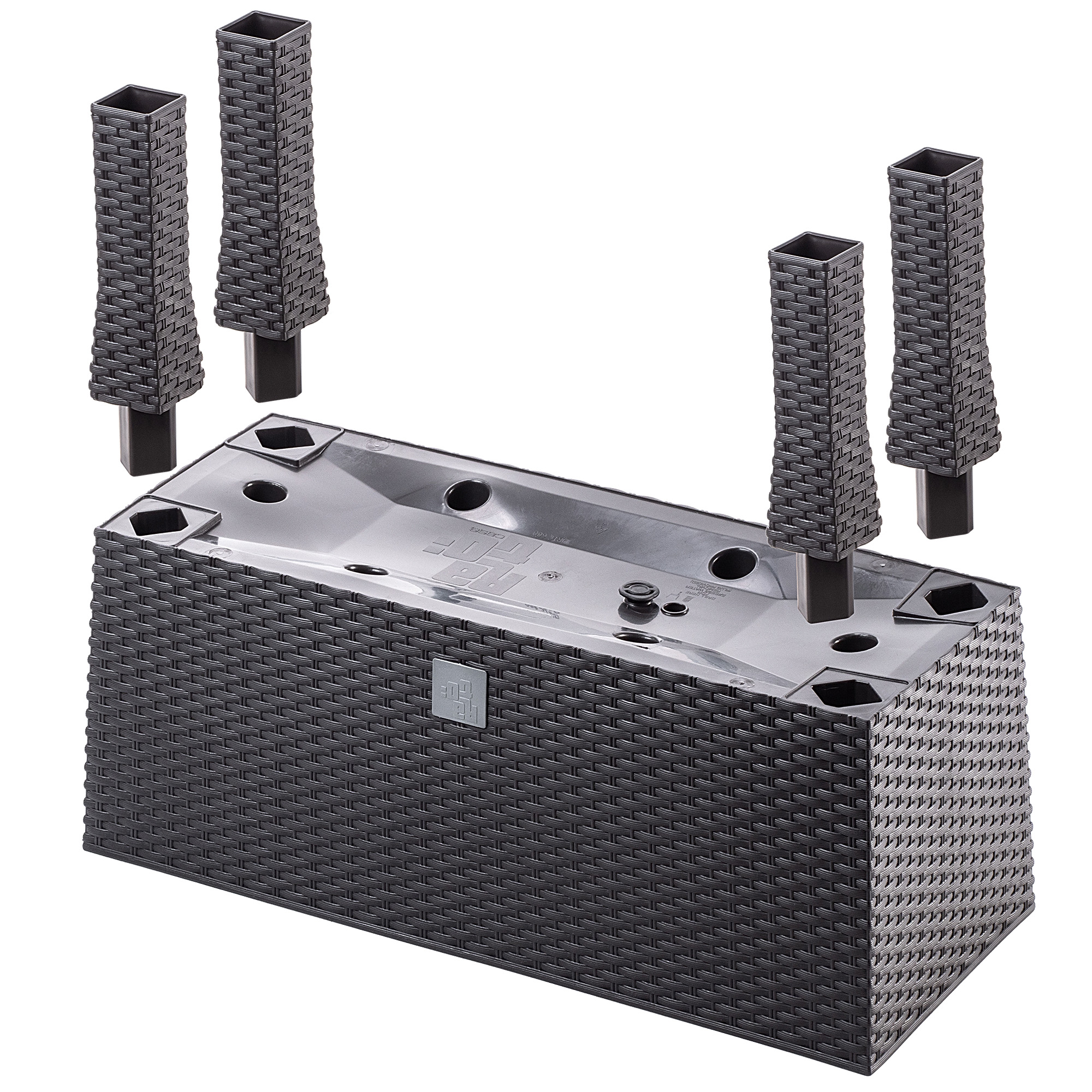 Doniczka z systemem nawadniania Trikala 80 cm, ciemny brąz