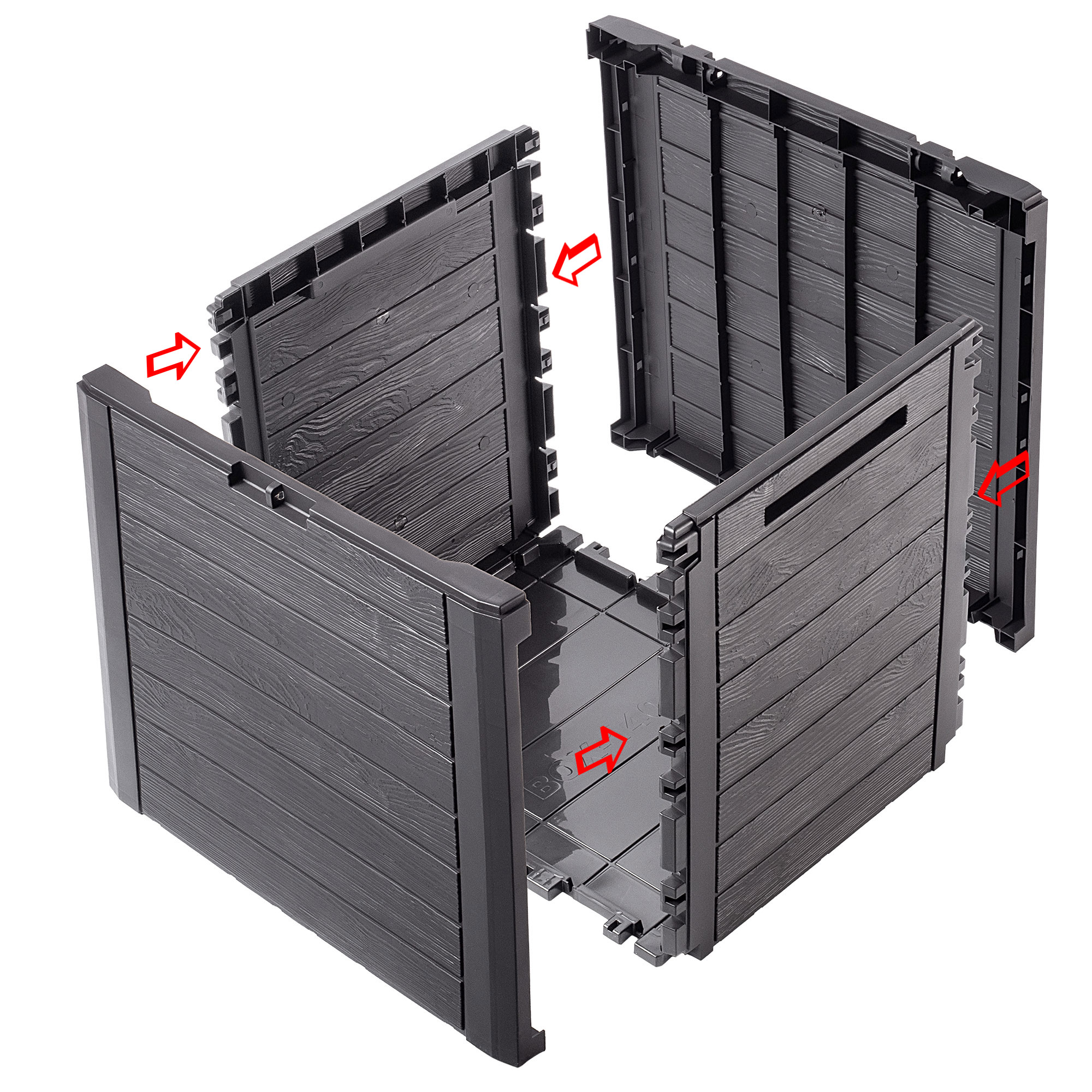 Skrzynia ogrodowa Grewena 140L, ciemny brąz