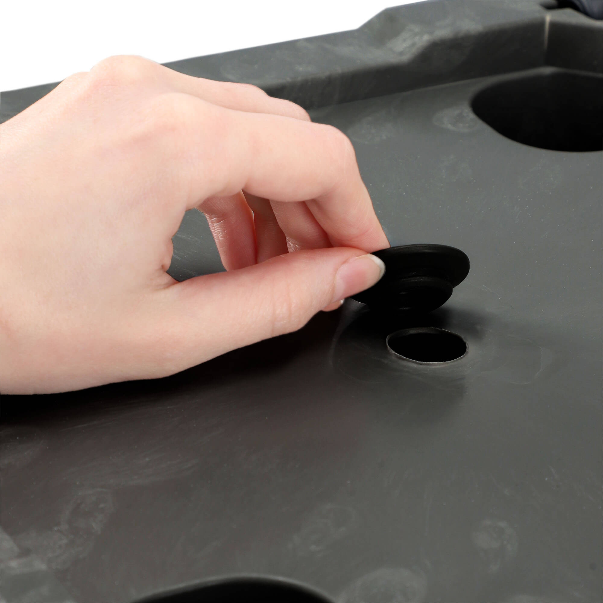 Donica na kółkach Sore 40cm czarny beton