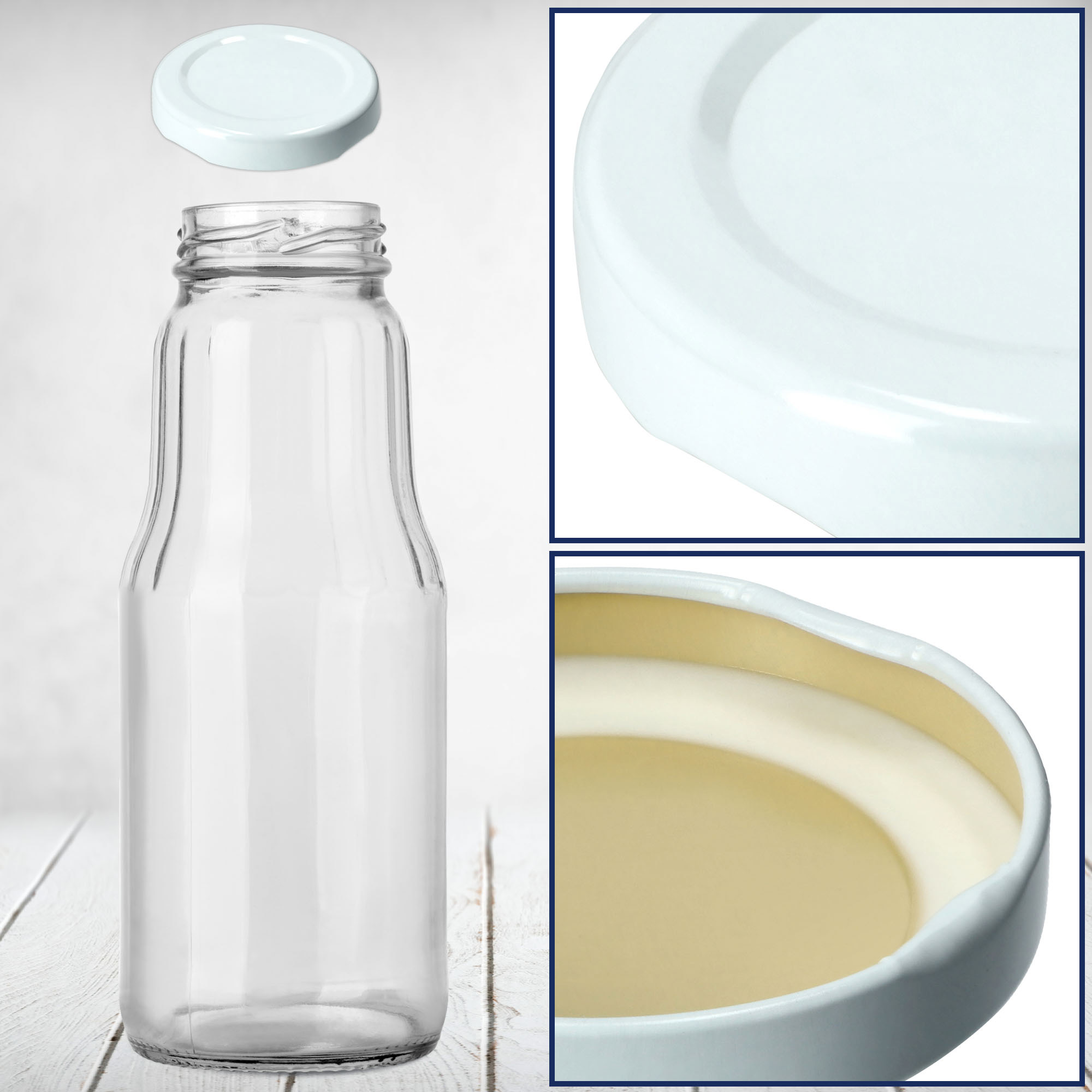 Metalowe wieczka do słoików i butelek 100szt fi 38mm białe