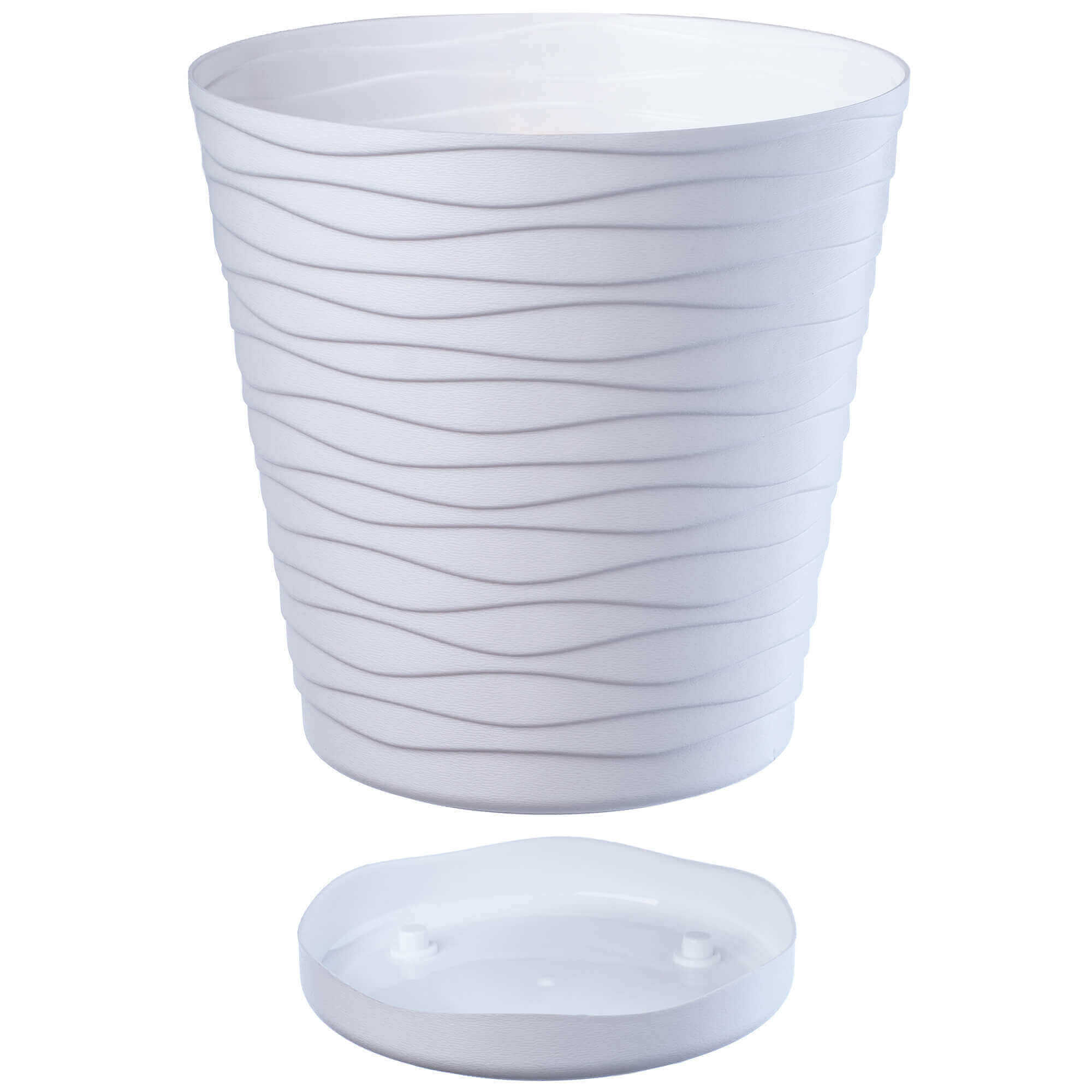 Doniczka z podstawką Greve 13 cm, biała