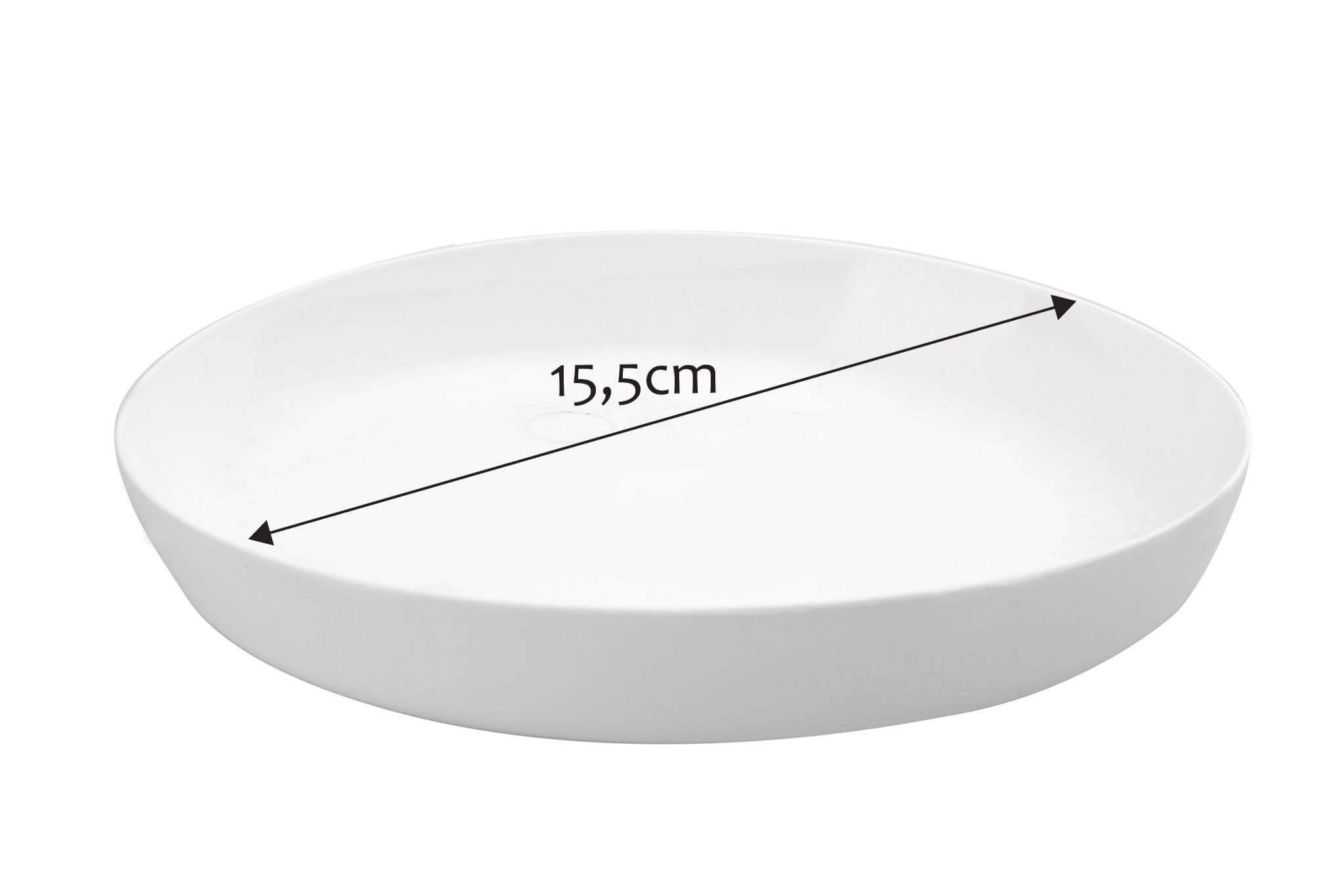 Doniczka na kwiaty z podstawką 18 cm, biała