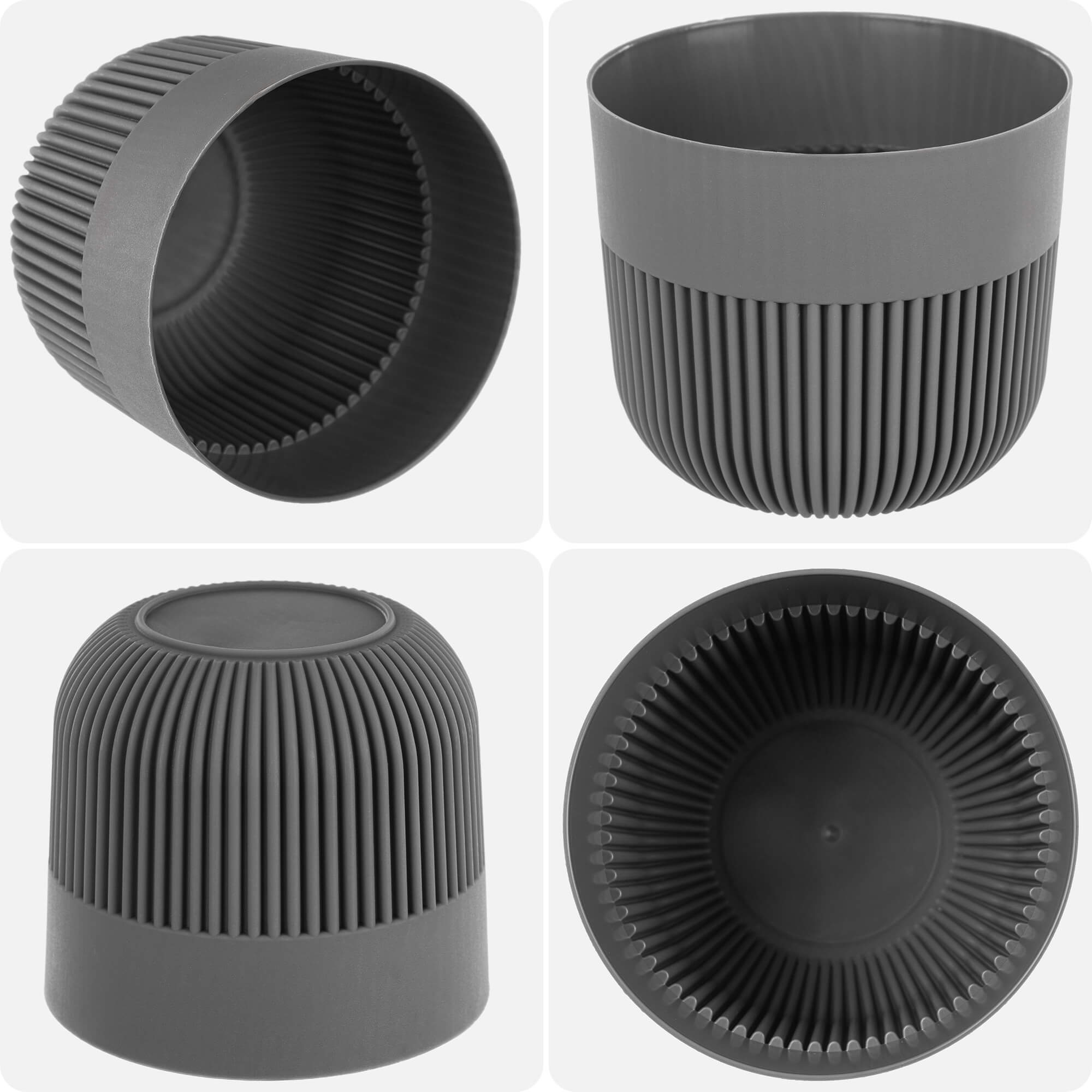 Doniczka osłonka Ornon 19 cm ciemny szary