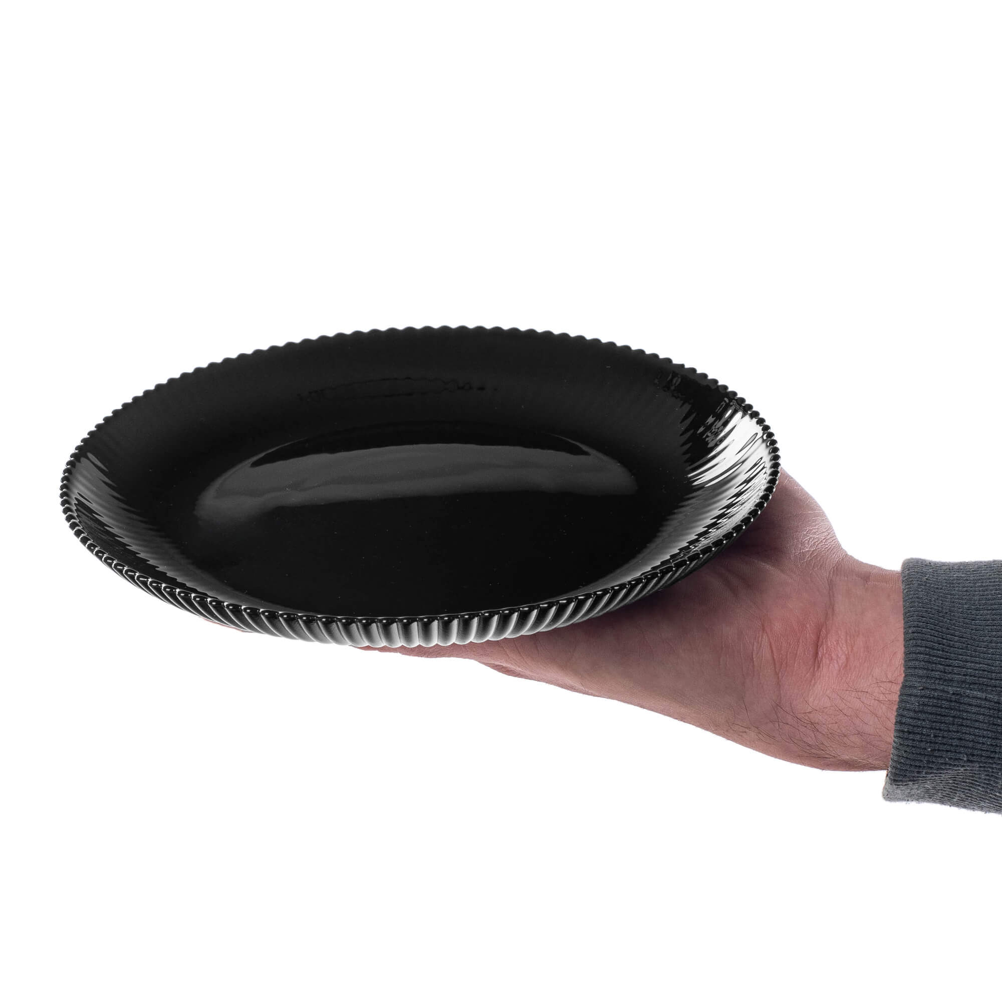 Talerz deserowy Regno 19 cm czarny 6 szt.