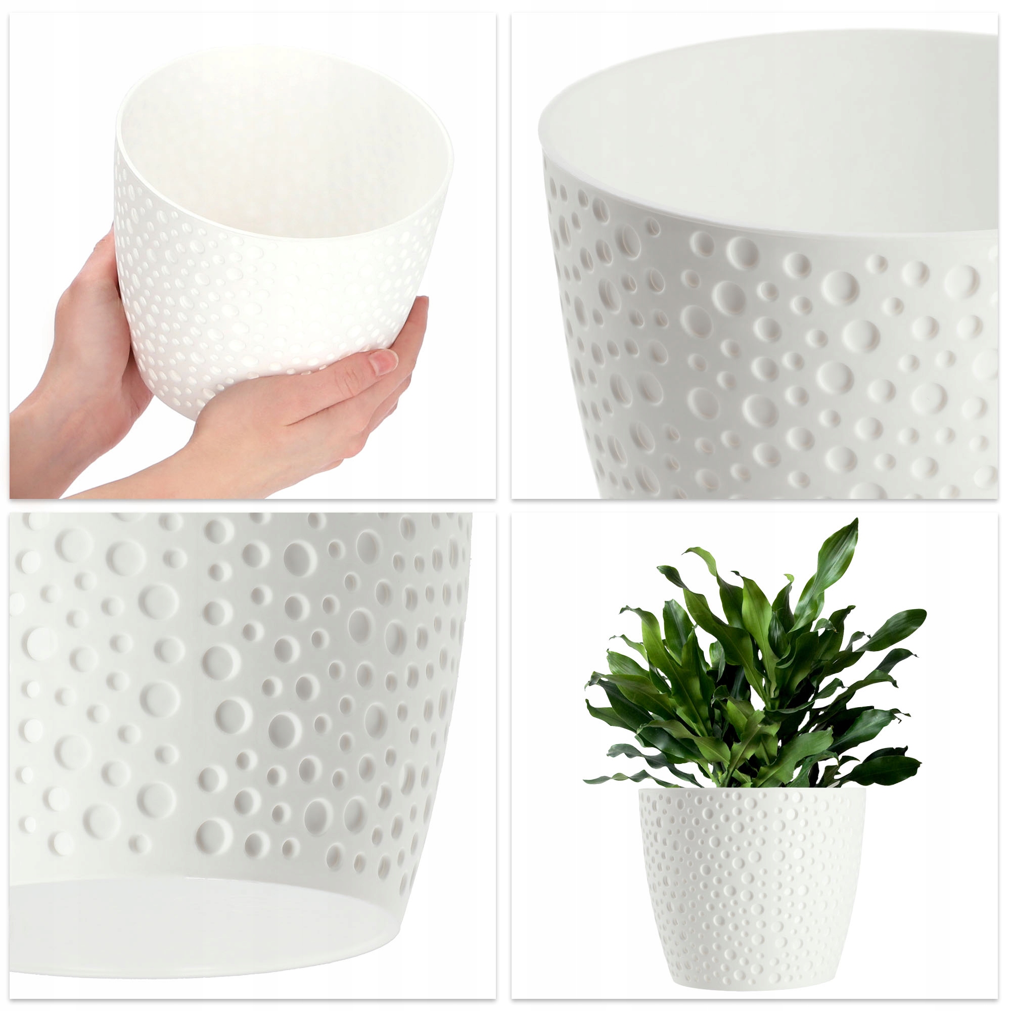 Doniczka na kwiaty Casini 21 cm, biała