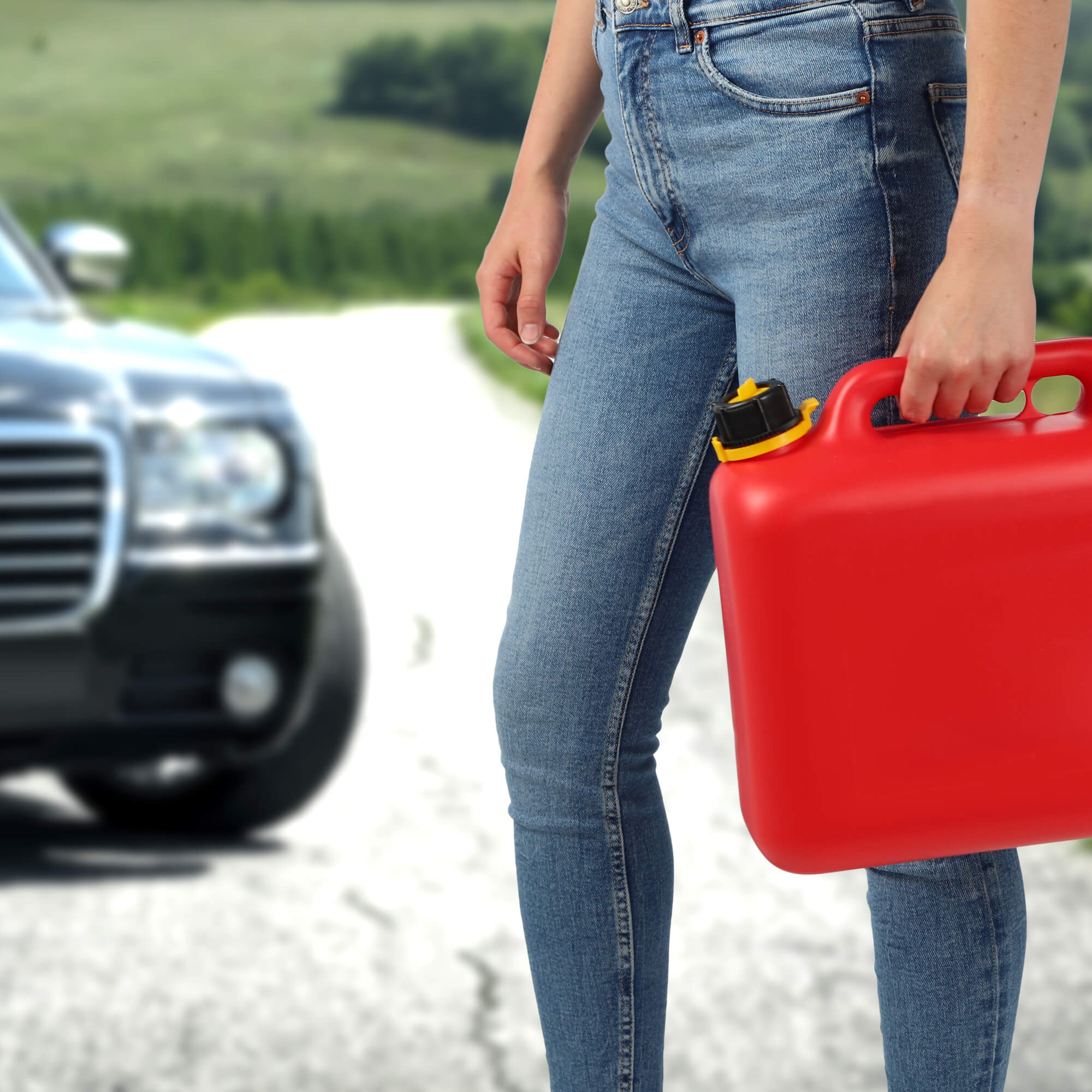 Kanister na paliwo + lejek 12L, czerwony