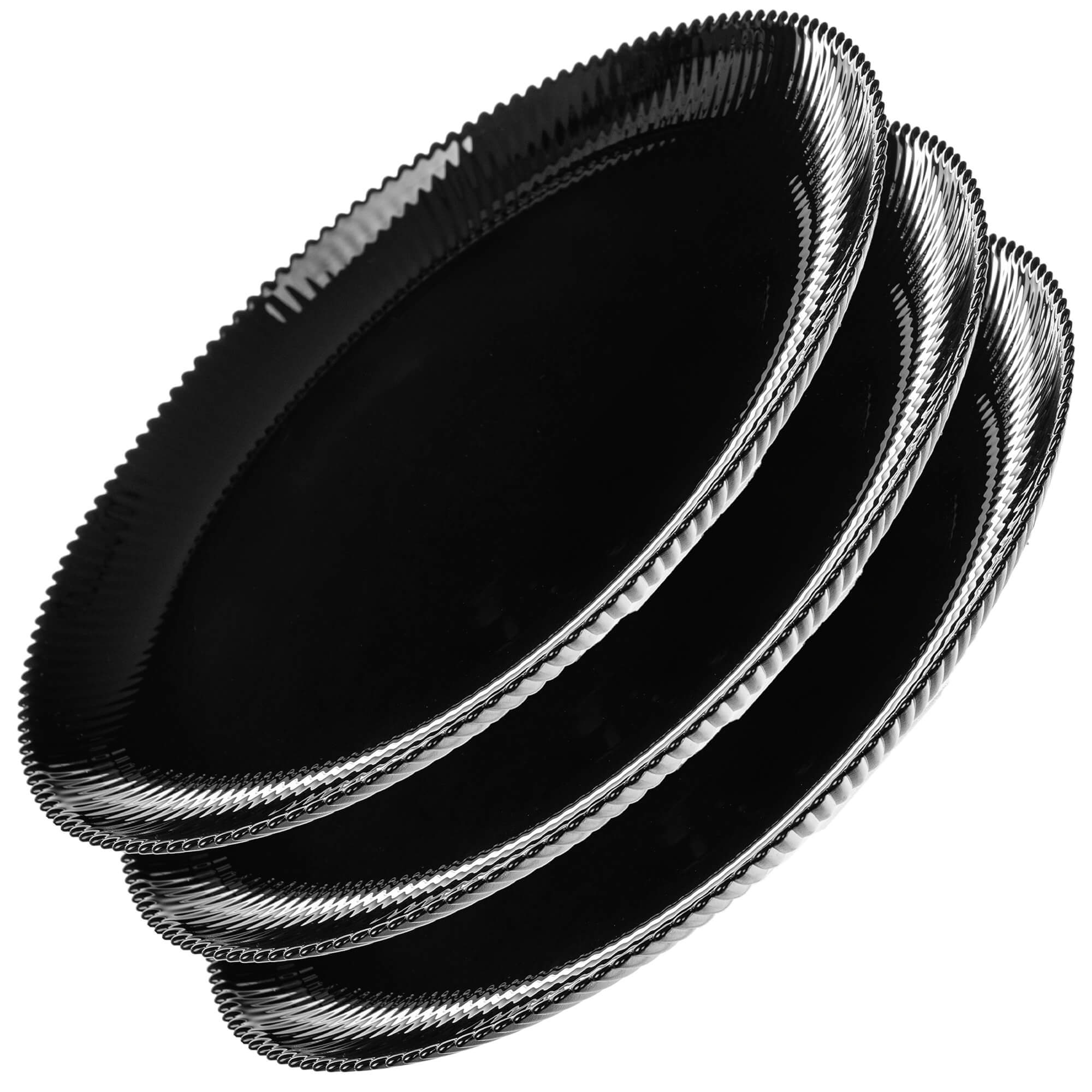 Talerz płytki Regno 26.5 cm czarny 3 szt.