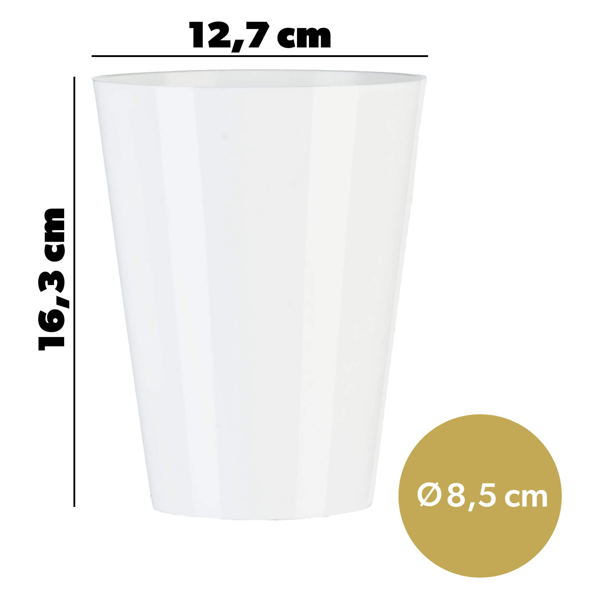 Doniczka na storczyka Cerda 13 cm, biała