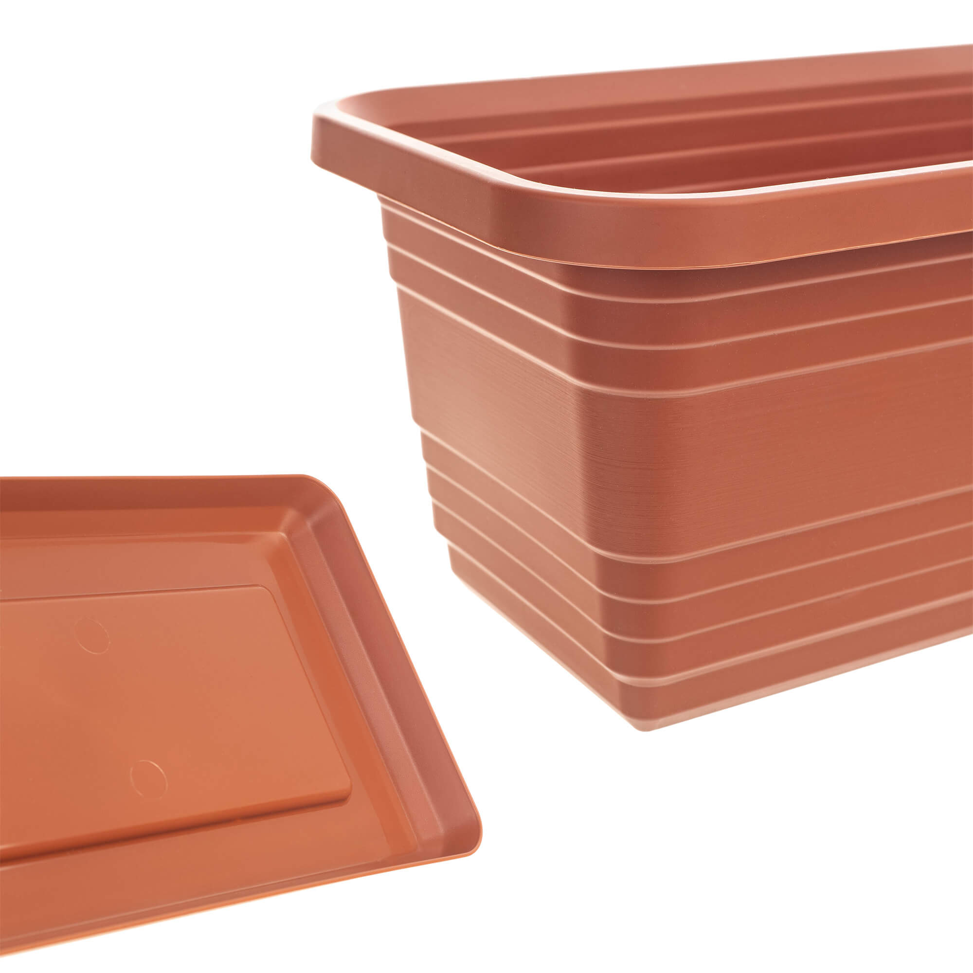 Skrzynka balkonowa z podstawką Paulin 80cm terrakota