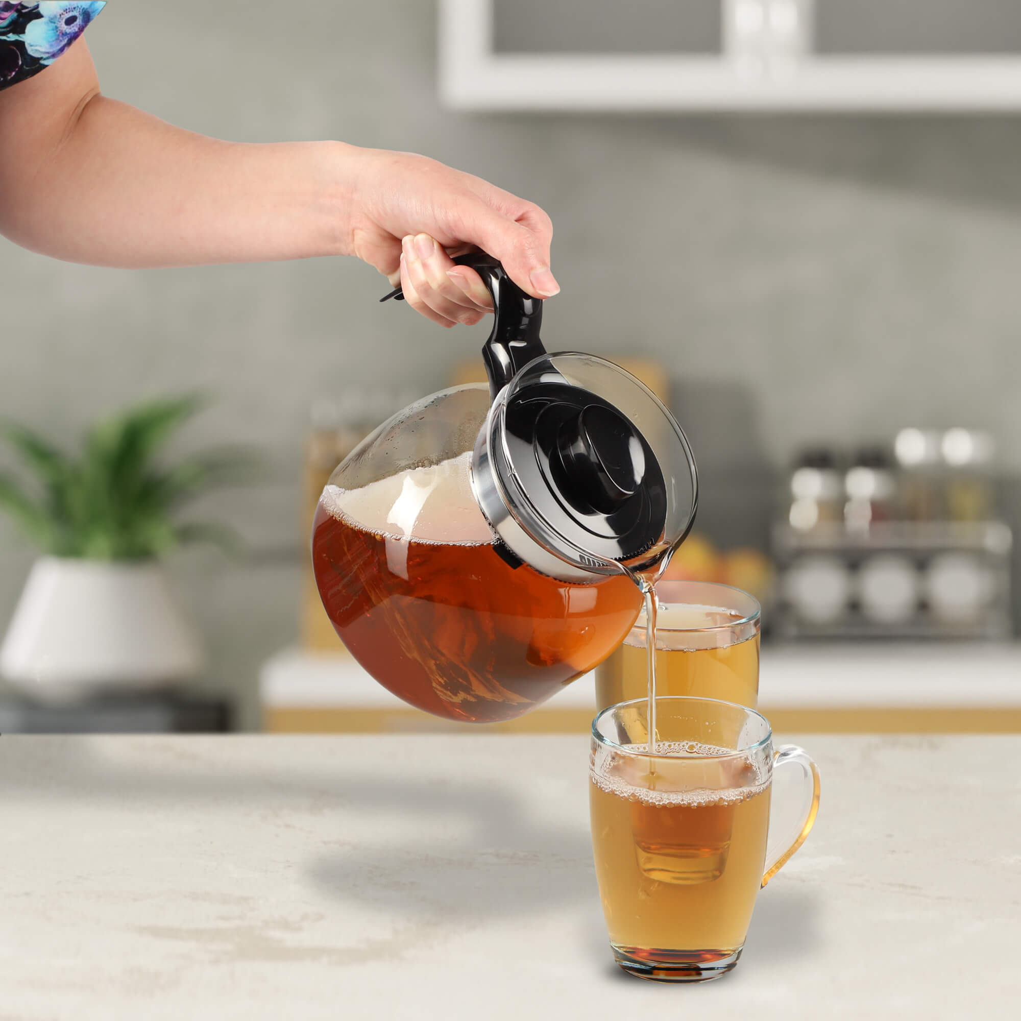 Dzbanek z pokrywką do herbaty 1,5L czarny