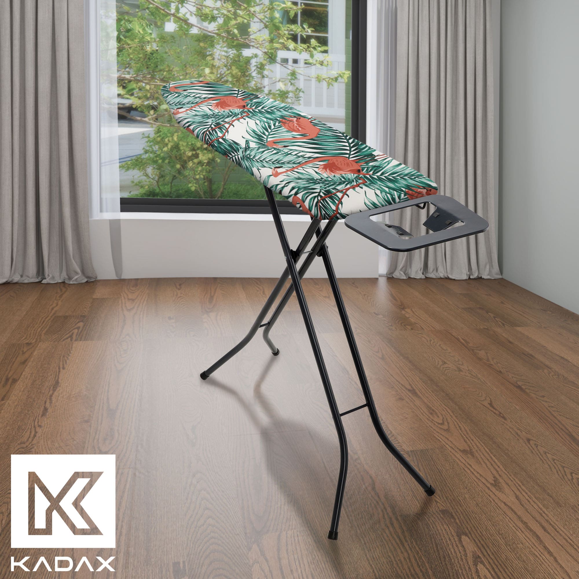Pokrowiec na deskę do prasowania 132x48cm naciągany Tena flamingi