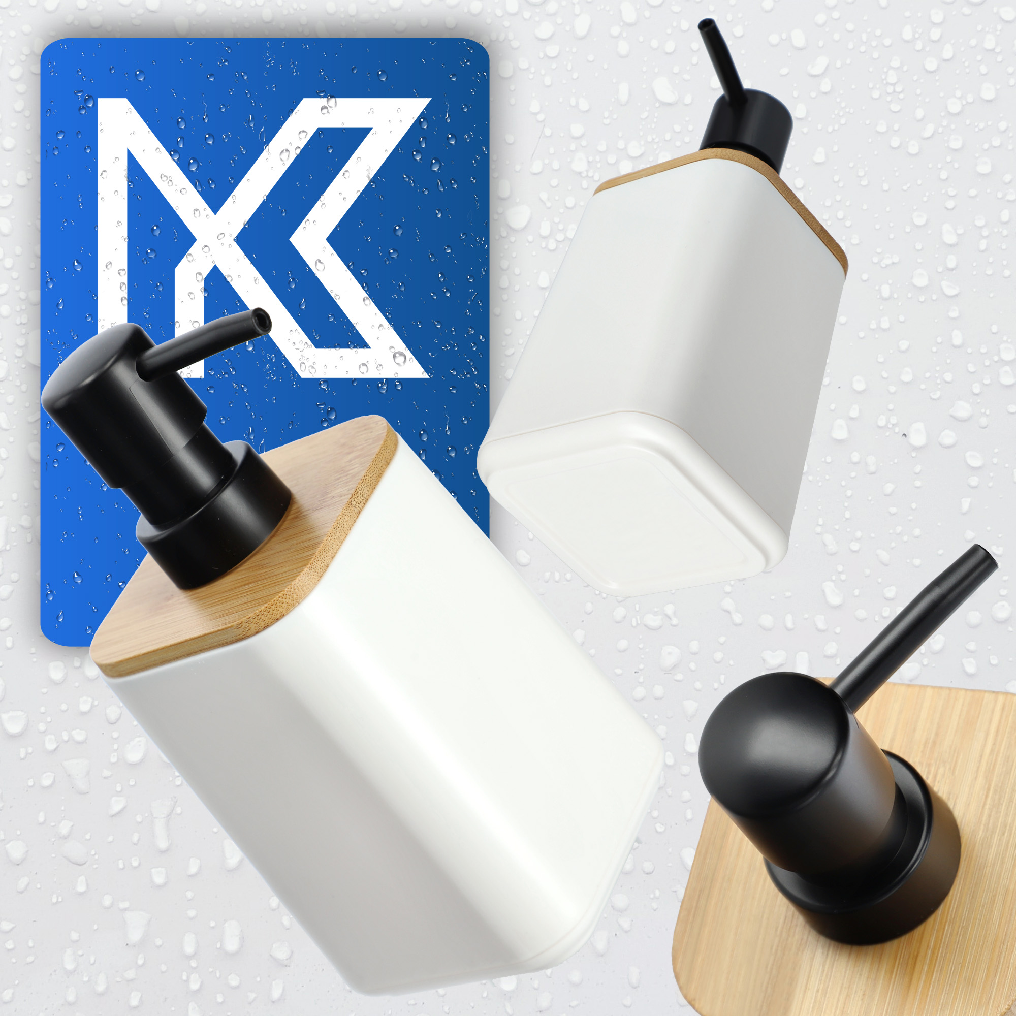 Dozownik na mydło z pompką Carrara, biały